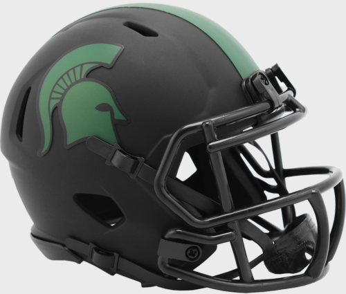 Michigan State Spartans ECLIPSE Mini Speed Football Helmet 2020 - Collectible NCAA Football Memorabilia for Fans, Office Desk Decor, and Sports Gift Ideas