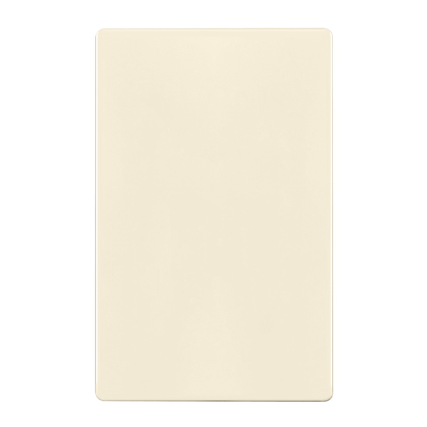 1 Gang Screwless Blank Wall Plate - Light Almond Color - Decorative Cover for Electrical Outlets & Switches - Ideal for Home, Office & Commercial Use