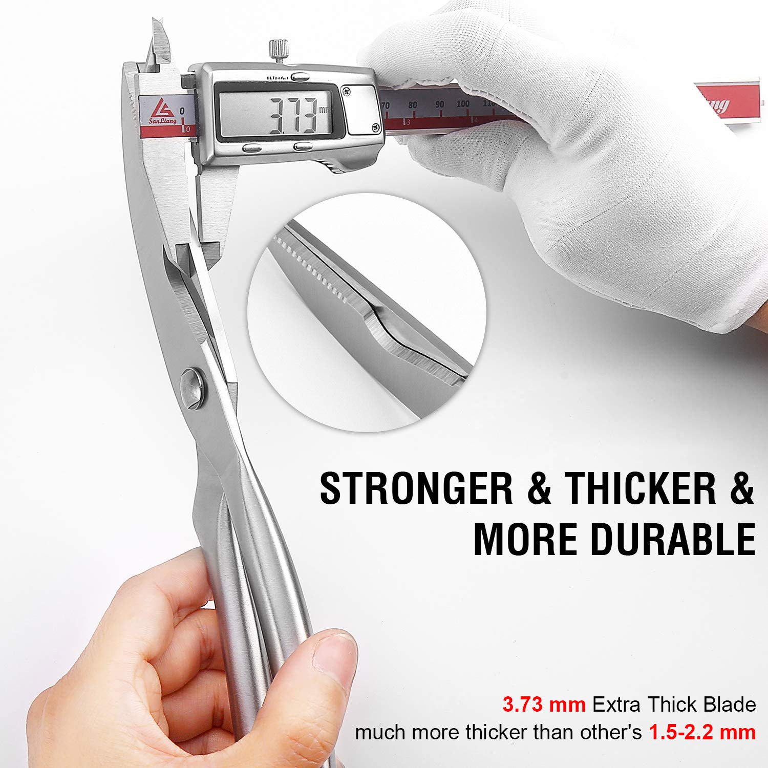 Heavy Duty Stainless Steel Kitchen Shears - Serrated Edge Poultry Shears for Chicken, Turkey, Fish & Meat Cutting - Spring Loaded Multipurpose Kitchen Scissors for Bones, Herbs & Food Prep - Perfect for Home Cooking, BBQ & Professional Chefs