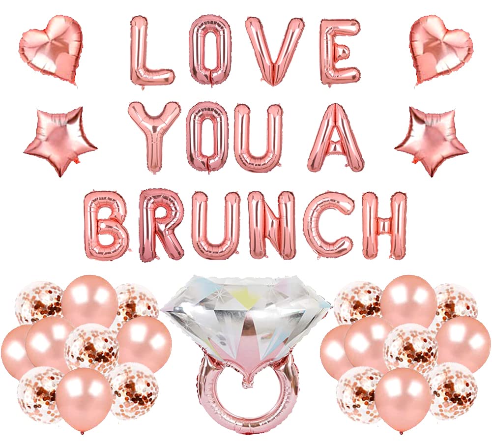 Love You a Brunch Balloons Banner - Bridal Brunch & Bachelorette Party Decorations - Wedding Shower Supplies for Bridal Showers, Baby Showers & Birthday Parties