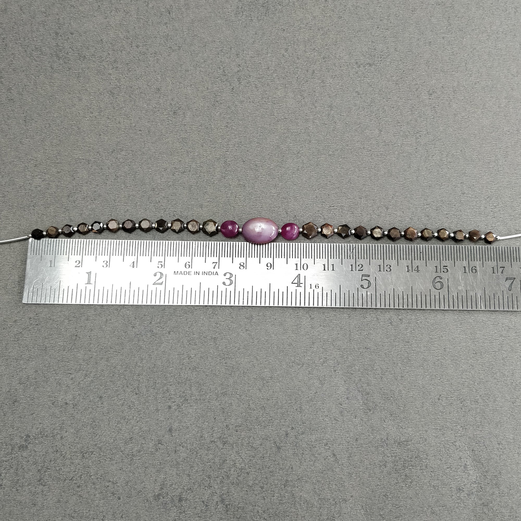 Natural Chocolate Sapphire & Star Ruby Gemstone Cabochon Loose Beads - 28.60cts Hexagon & Oval Shape (4.5x4mm to 13.5x10mm) for Jewelry Making, DIY Crafts, and Healing Crystal Collections