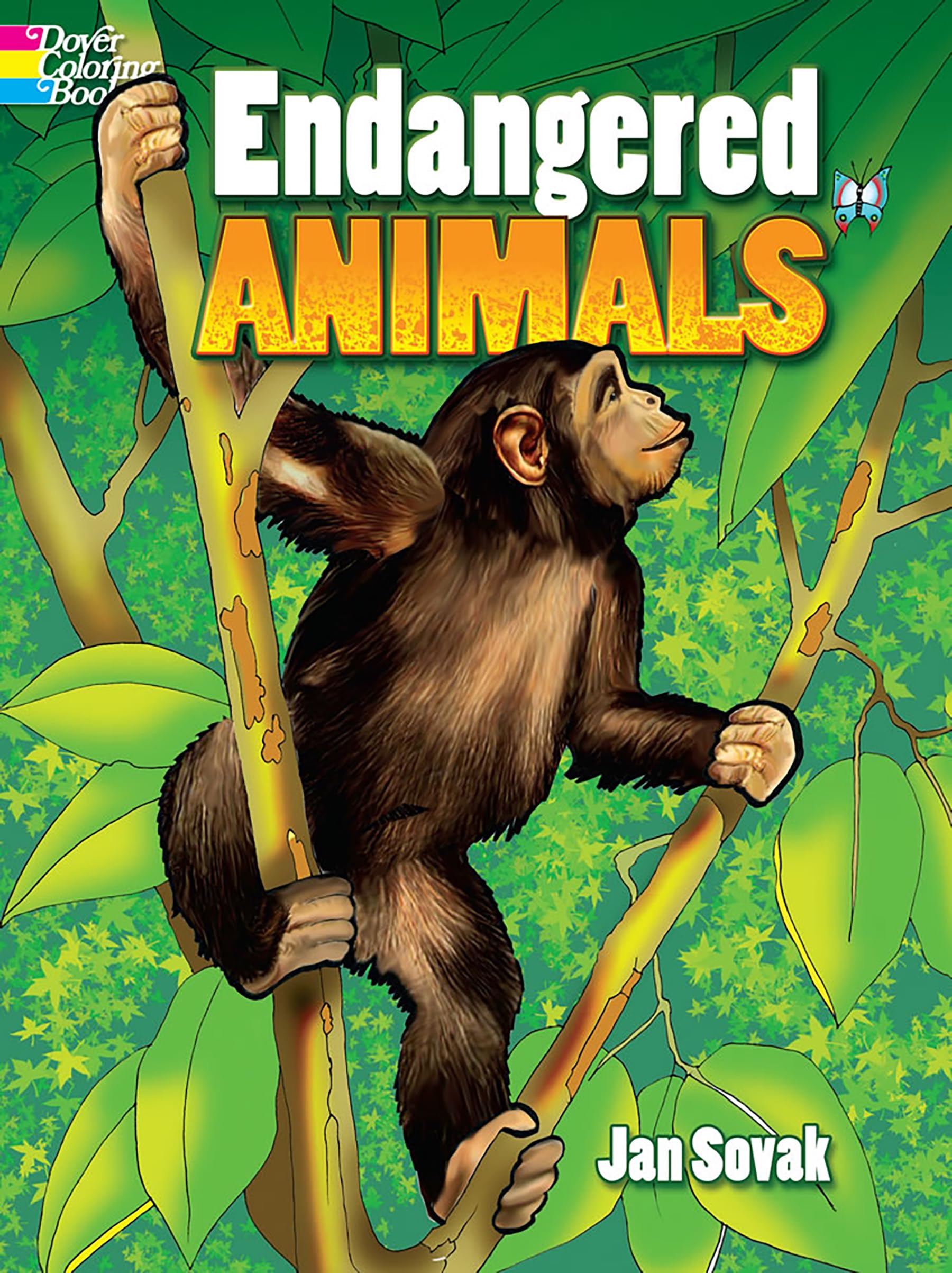 Endangered Animals Coloring Book for Adults & Kids - Dover Wildlife Educational Coloring Pages with Fun Facts - Perfect for Relaxation, Stress Relief & Learning About Conservation