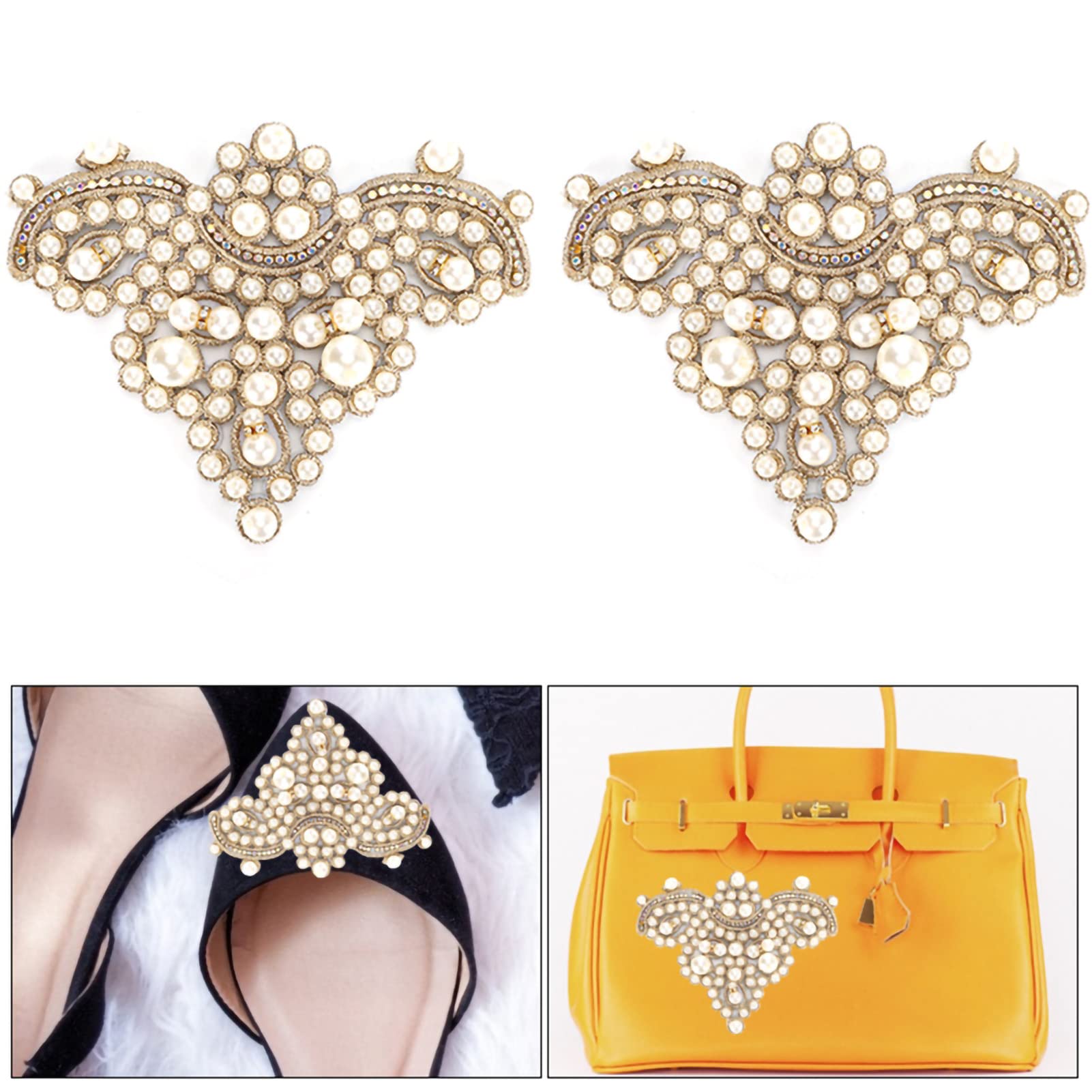 Alvinlite Rhinestone Shoe Clips - 1 Pair DIY Decorative Accessories for Shoes, Bags & Packages | Perfect for Weddings, Parties & Fashion Outfits