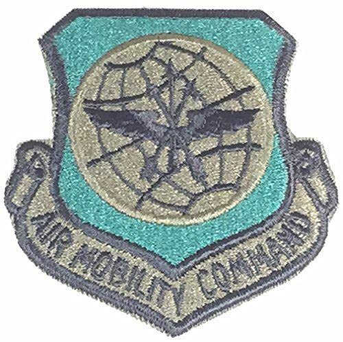 USAF Air Mobility Command AMC Embroidered Patch - Military Veteran OD Green Iron-On Patch for Women & Men - Perfect for Jackets, Hats, Bags & Uniforms