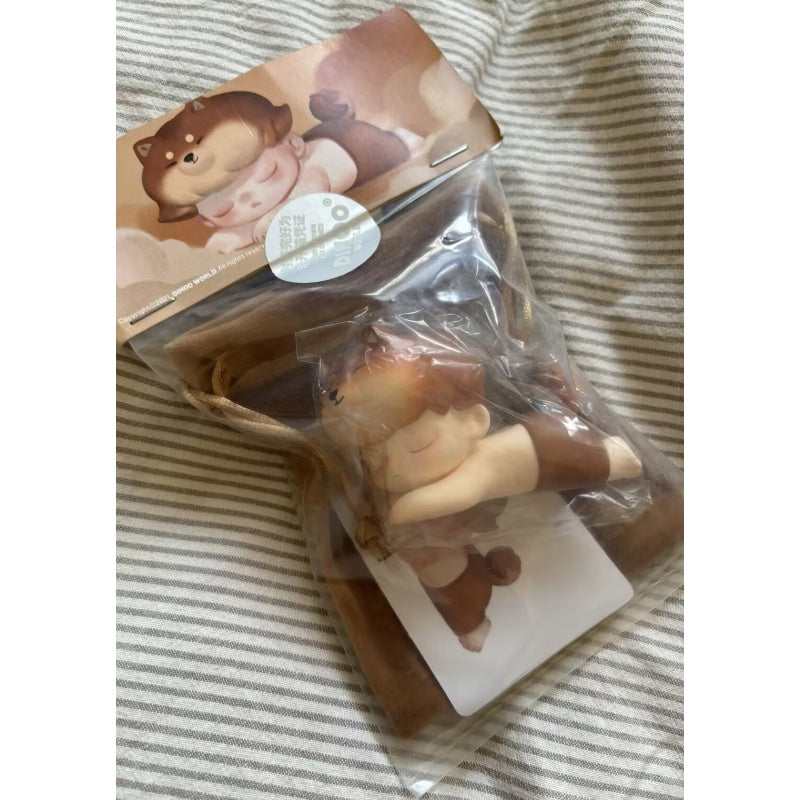 DIMOO Shiba Inu Lying Down Figure - Limited Edition Collectible for Anime Fans, Home Decor & Office Display