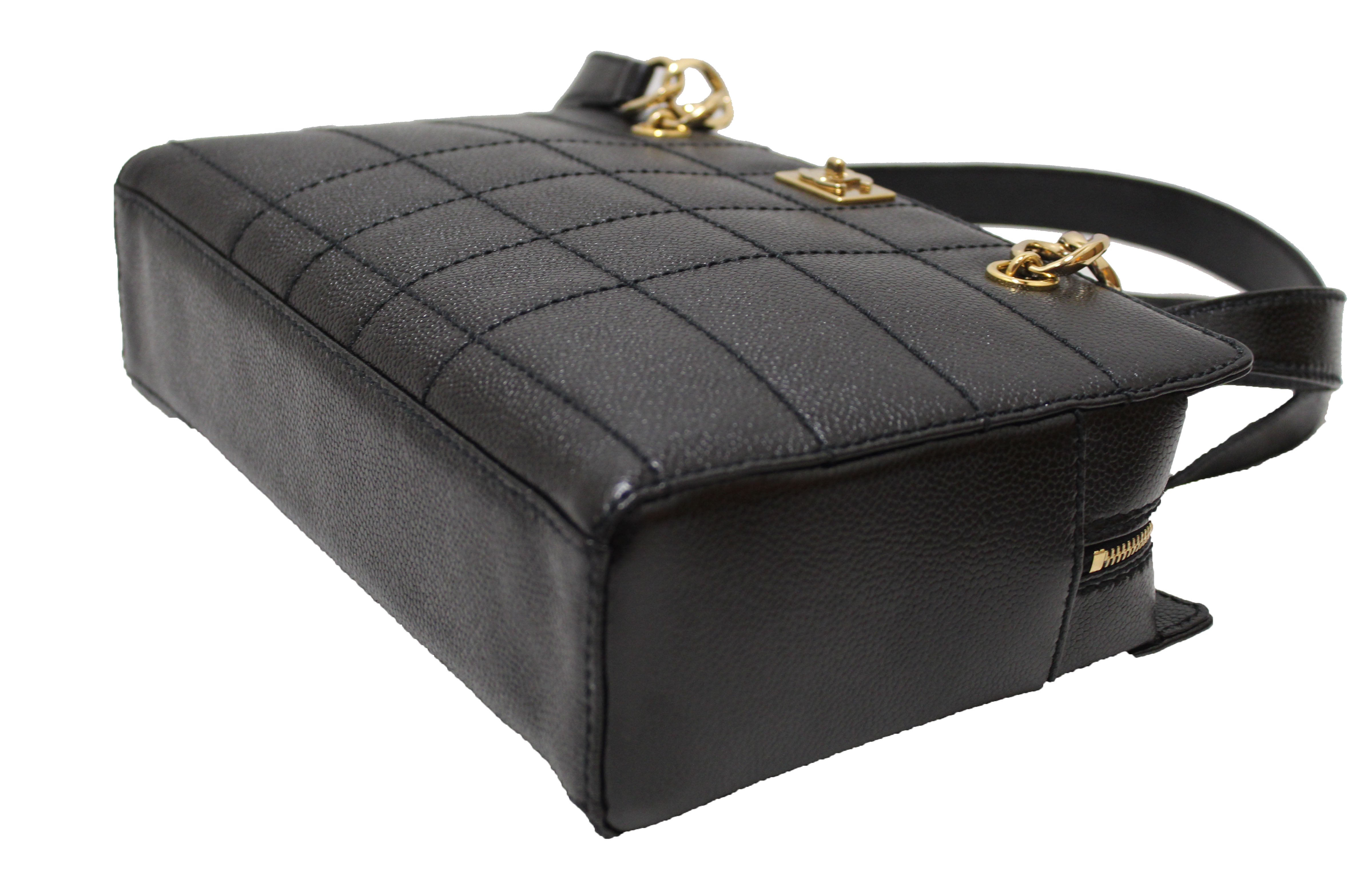 Authentic Chanel Black Square Stitch Caviar Leather Shoulder Tote Bag for Women - Luxury Designer Handbag Perfect for Work, Travel & Everyday Use