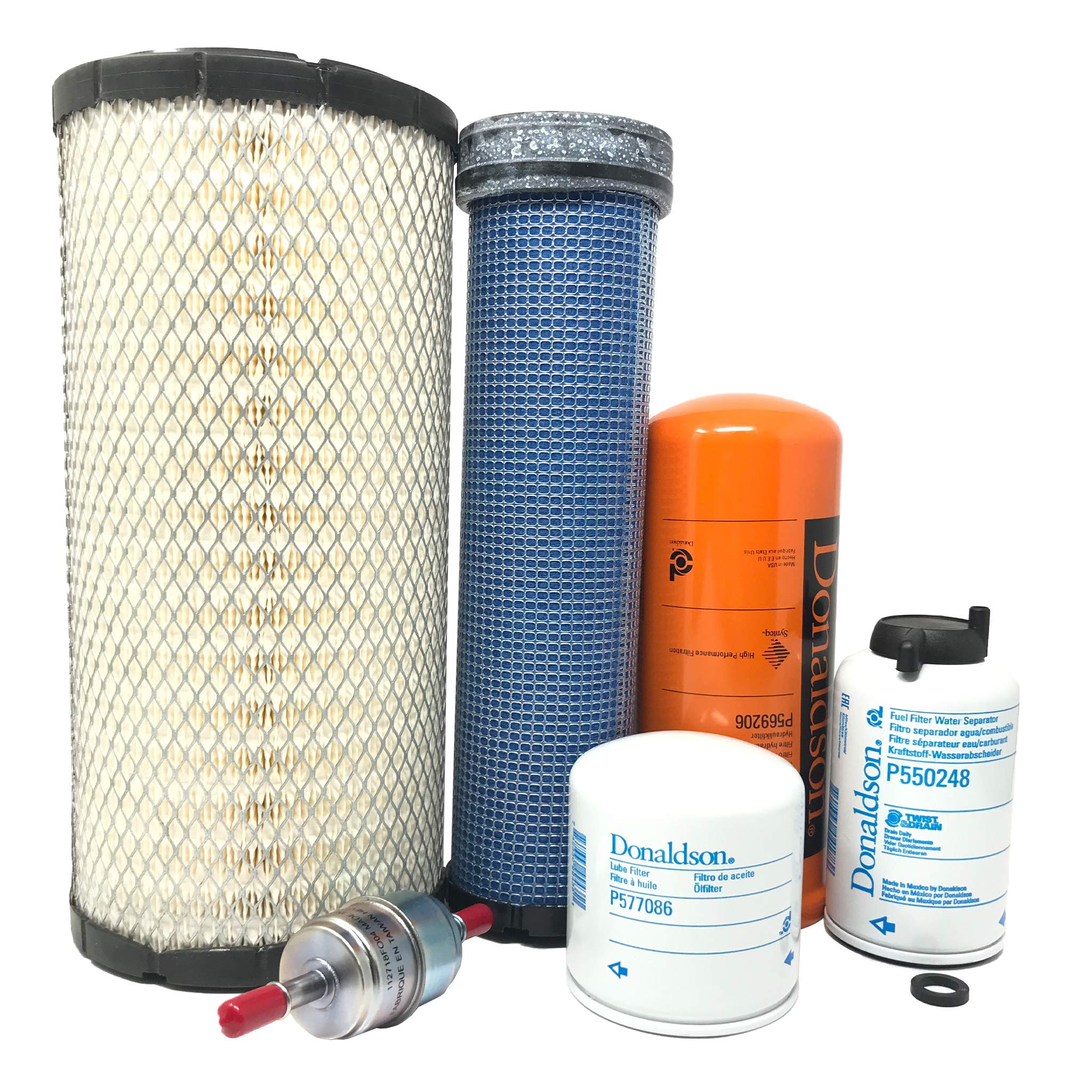 CFKIT Service Filter Kit Compatible with NH L225 Skid Steer Loader (2004-2012) - Air, Oil & Hydraulic Filters Replacement for Tractor Maintenance & Construction Equipment Repair