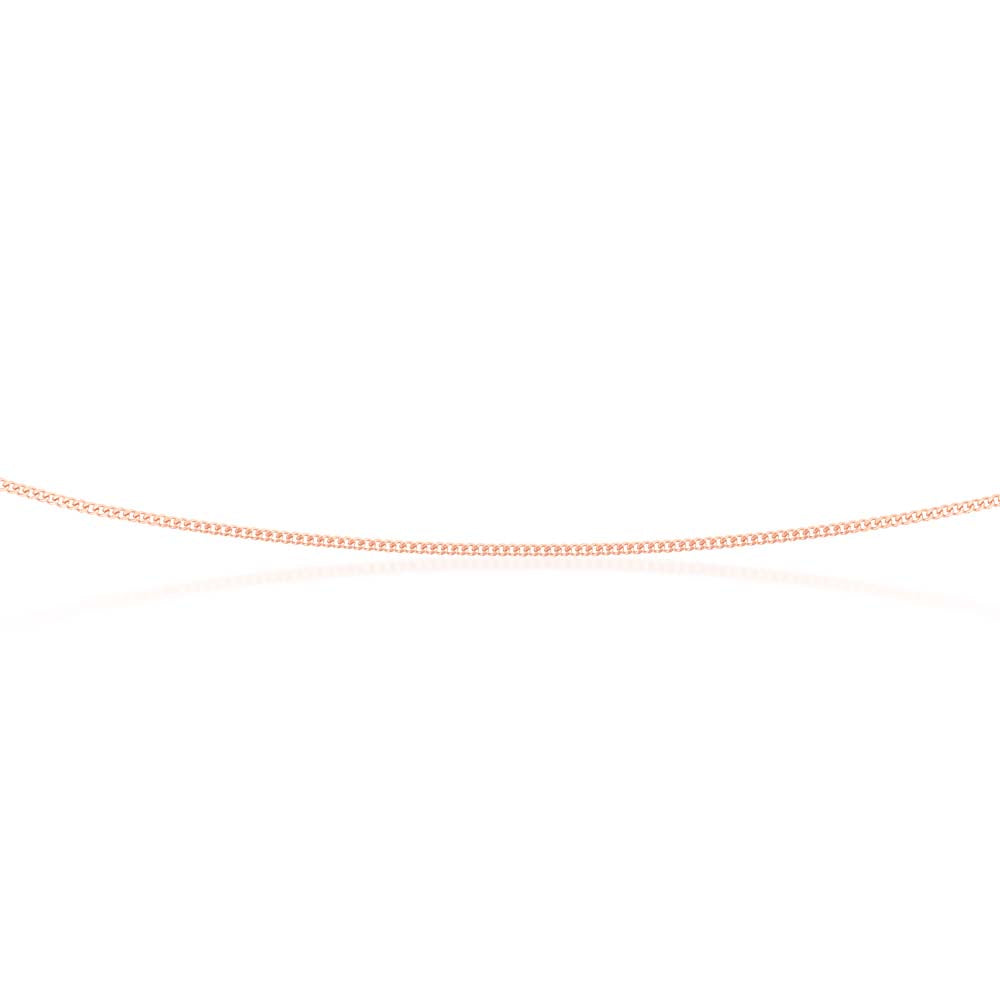 9ct Rose Gold Solid 40 Gauge Curb Chain 51cm - Elegant Jewelry for Women, Perfect for Layering, Gifts & Everyday Wear