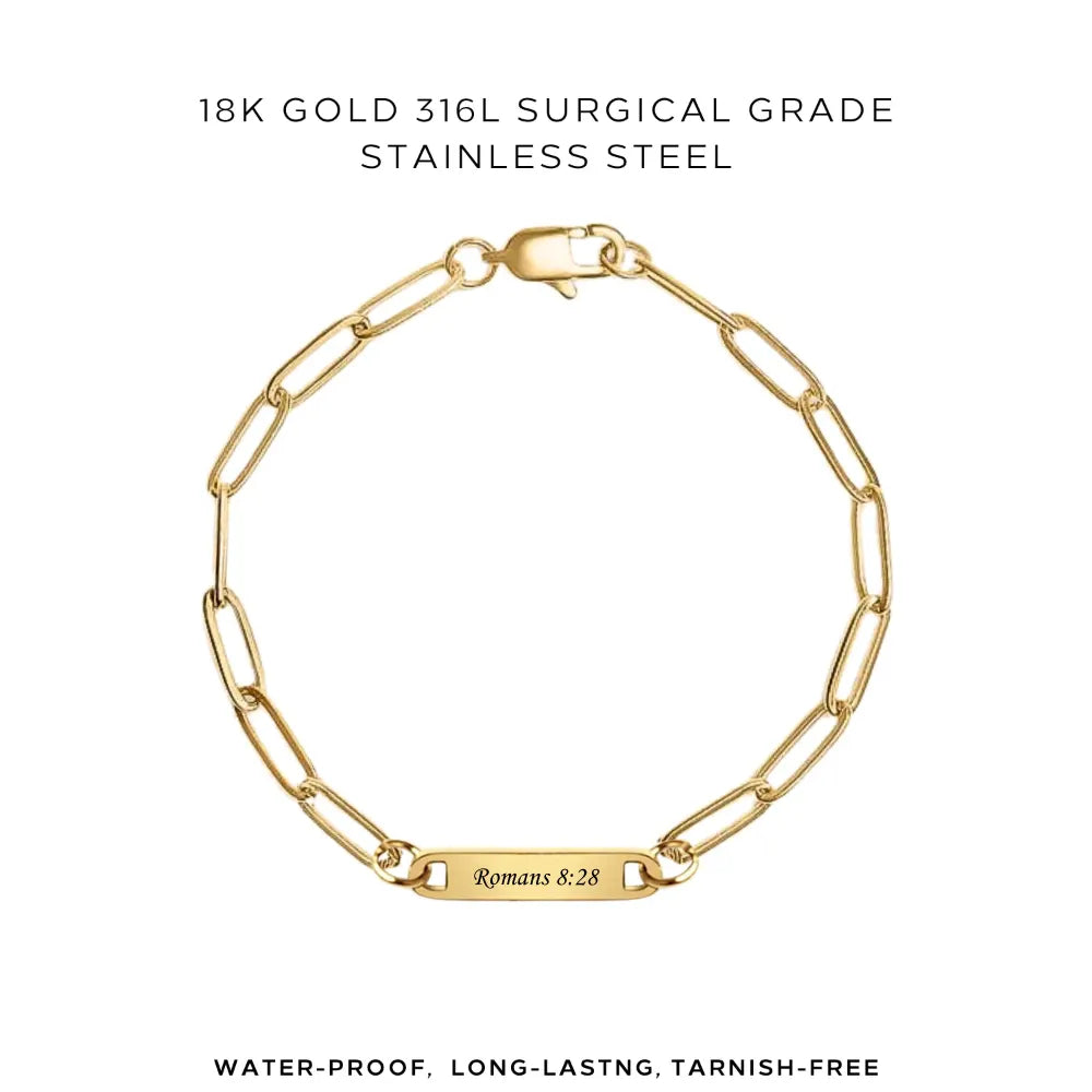 Personalized Engraved Paperclip Bracelet - Custom Name Jewelry Gift for Women - $35.00 - Perfect for Birthdays, Anniversaries & Special Occasions