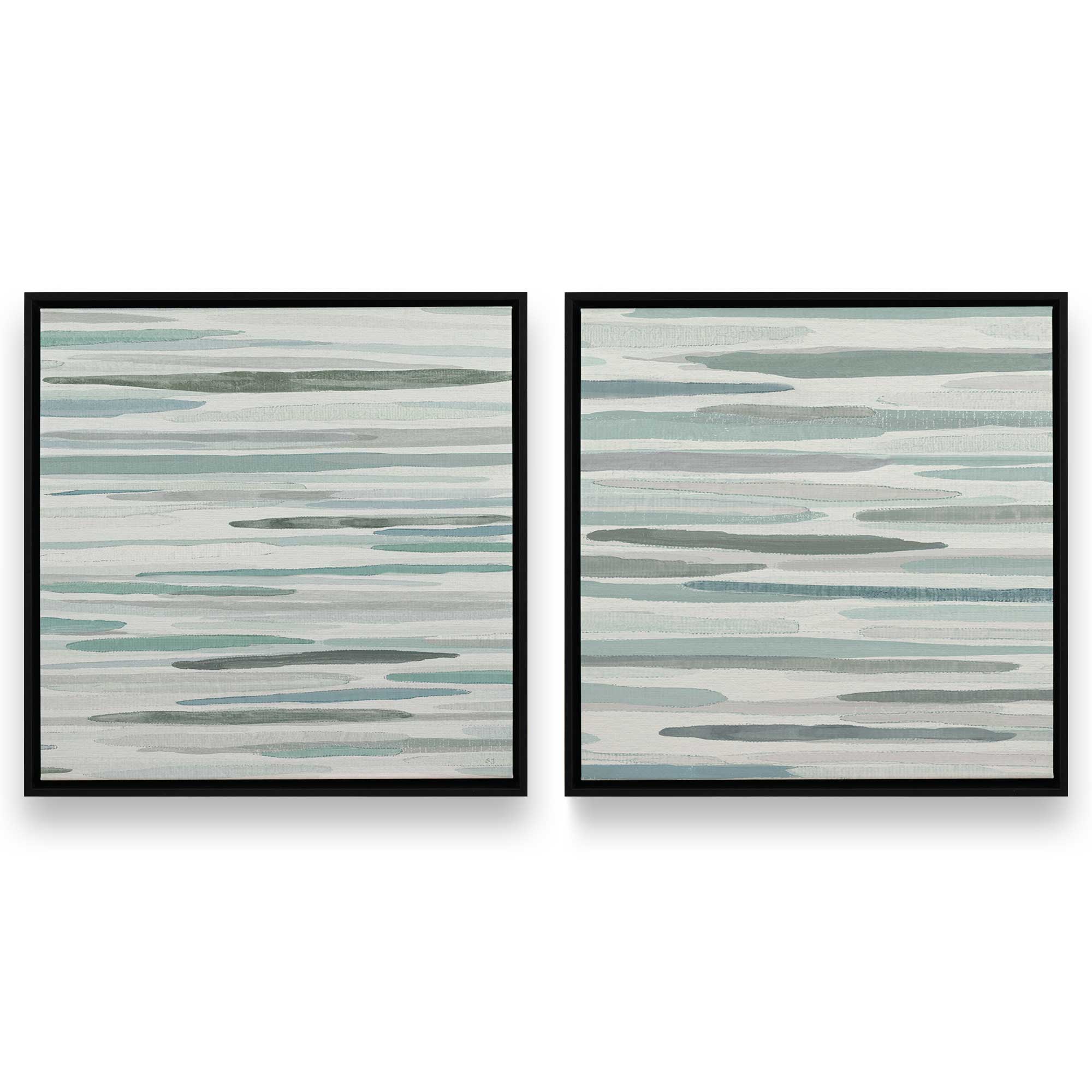 Cresting Calm Wall Art - Set of 2 Modern Ocean Wave Canvas Prints for Living Room, Bedroom & Office Decor | Ready to Hang