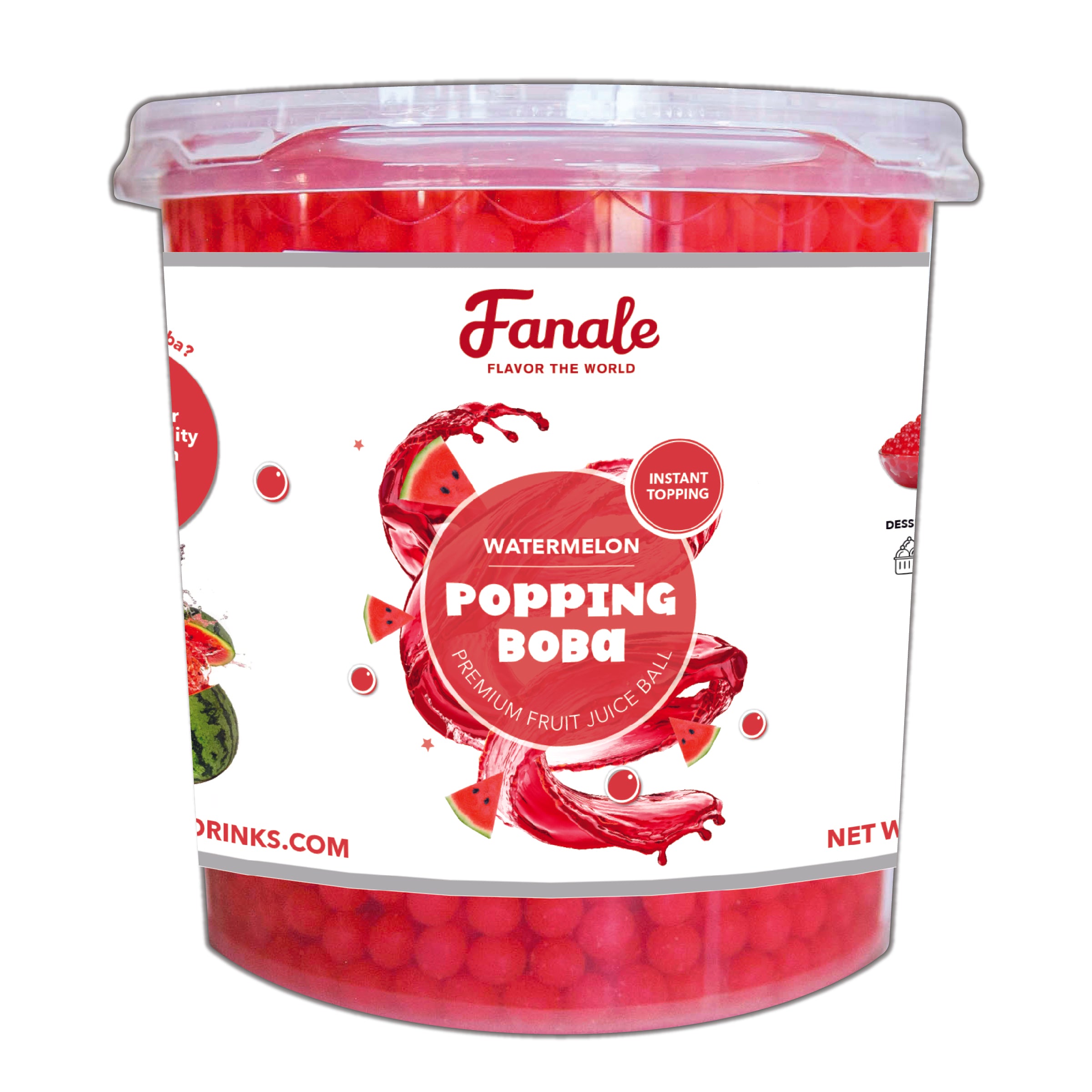 Fanale Popping Boba - 1 Tub (16 oz) Bubble Tea Topping, Tapioca Pearls for Bubble Tea, Smoothies, Desserts & DIY Drinks | Perfect for Home, Cafes & Parties