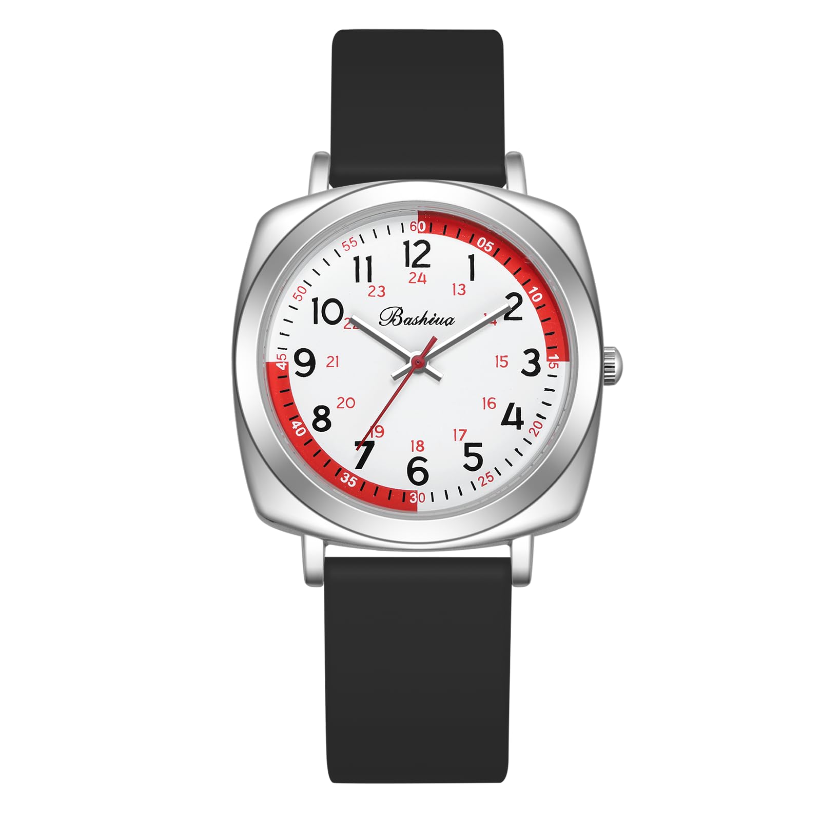 BOSHIYA Medical Nurse Watch with Second Hand - Waterproof, Easy to Read Digital Watch for Healthcare Professionals, Students, Doctors - Soft Silicone Band for Men & Women - Perfect for Hospital Shifts, Clinical Rotations & Nursing School