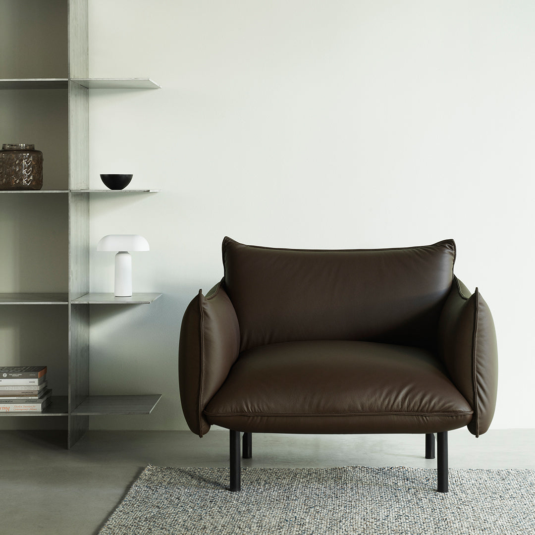 Ark Lounge Chair - Modern Comfortable Recliner for Living Room, Bedroom & Office - Ergonomic Design with Soft Cushions for Relaxation & Reading