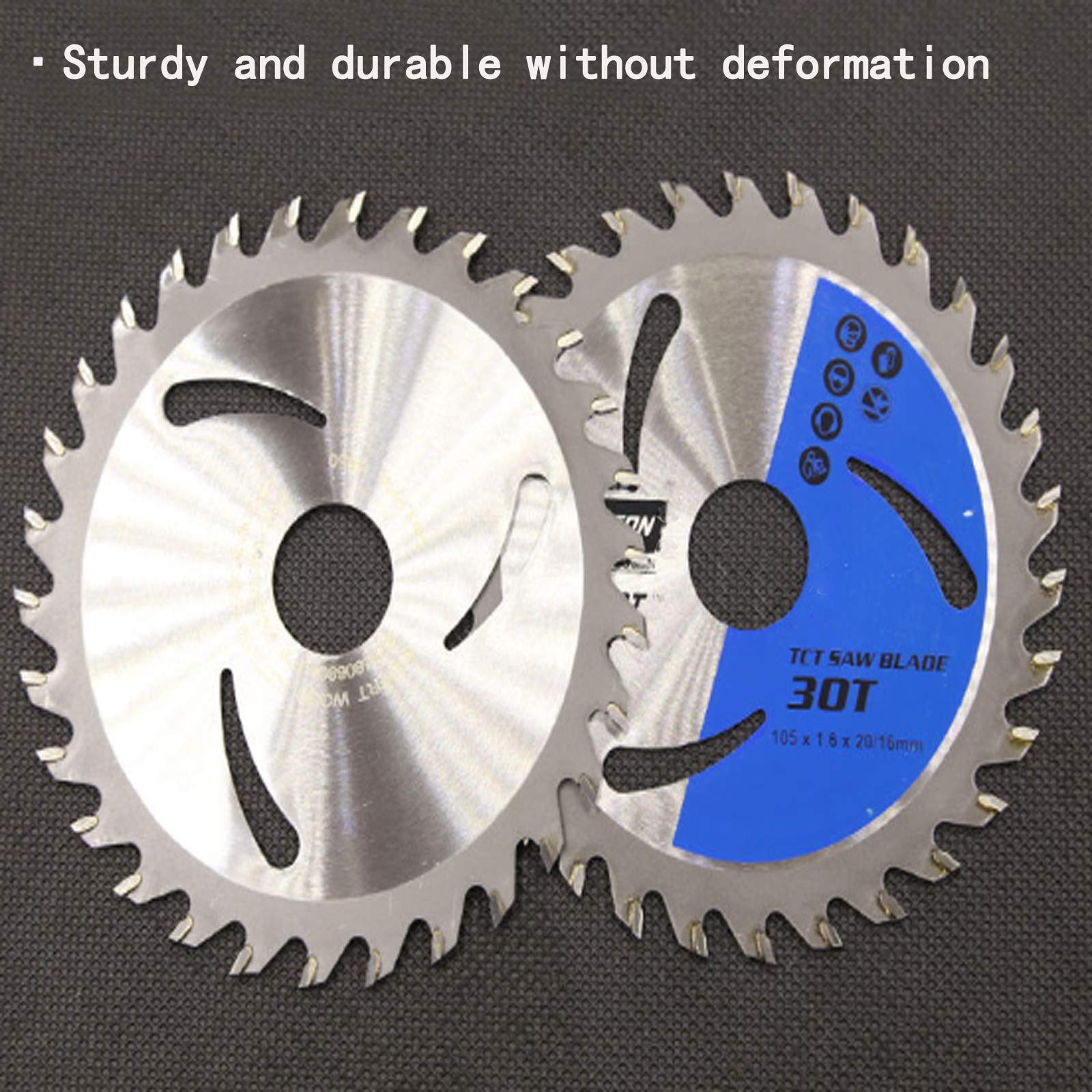 30/40T 105mm Circular Saw Blade for Wood, Metal & Chipboard - Compatible with Angle Grinder, Multitool & Power Tools - Includes 16/20mm Mandrel Rotary Kit (1PC) - Perfect for DIY Projects, Woodworking & Metal Cutting