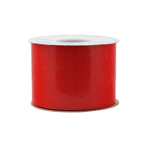 Berwick Offray 2-1/2 Inch Wide Red Plastic Shine Ribbon - 50 Yards Roll for Gift Wrapping, Party Decorations & Craft Projects