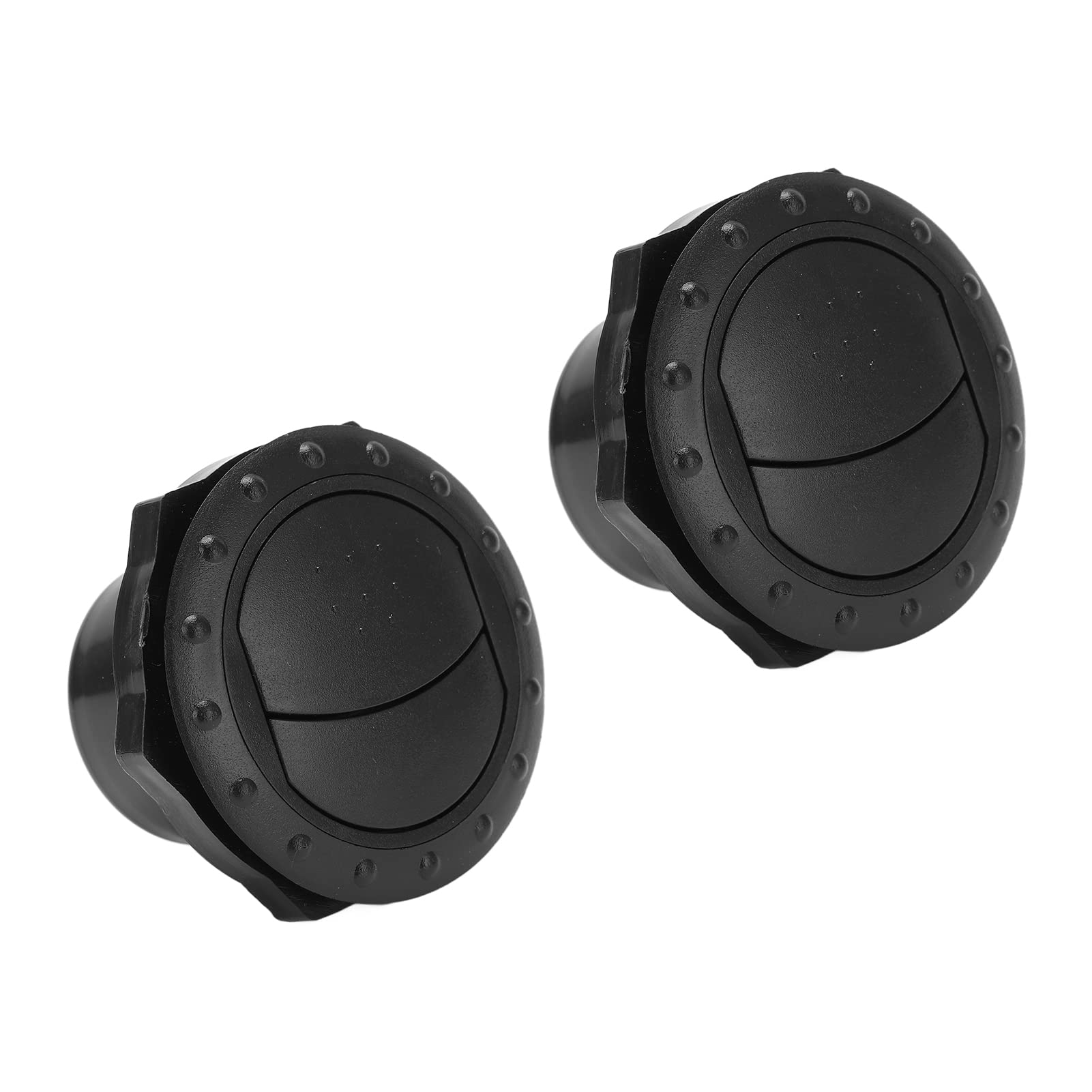 Universal ABS Black Round A/C Air Outlet Vent - 2 Pack for RV, Boat, Bus, Car - Perfect for Cooling & Airflow Control in Vehicles & Marine Applications