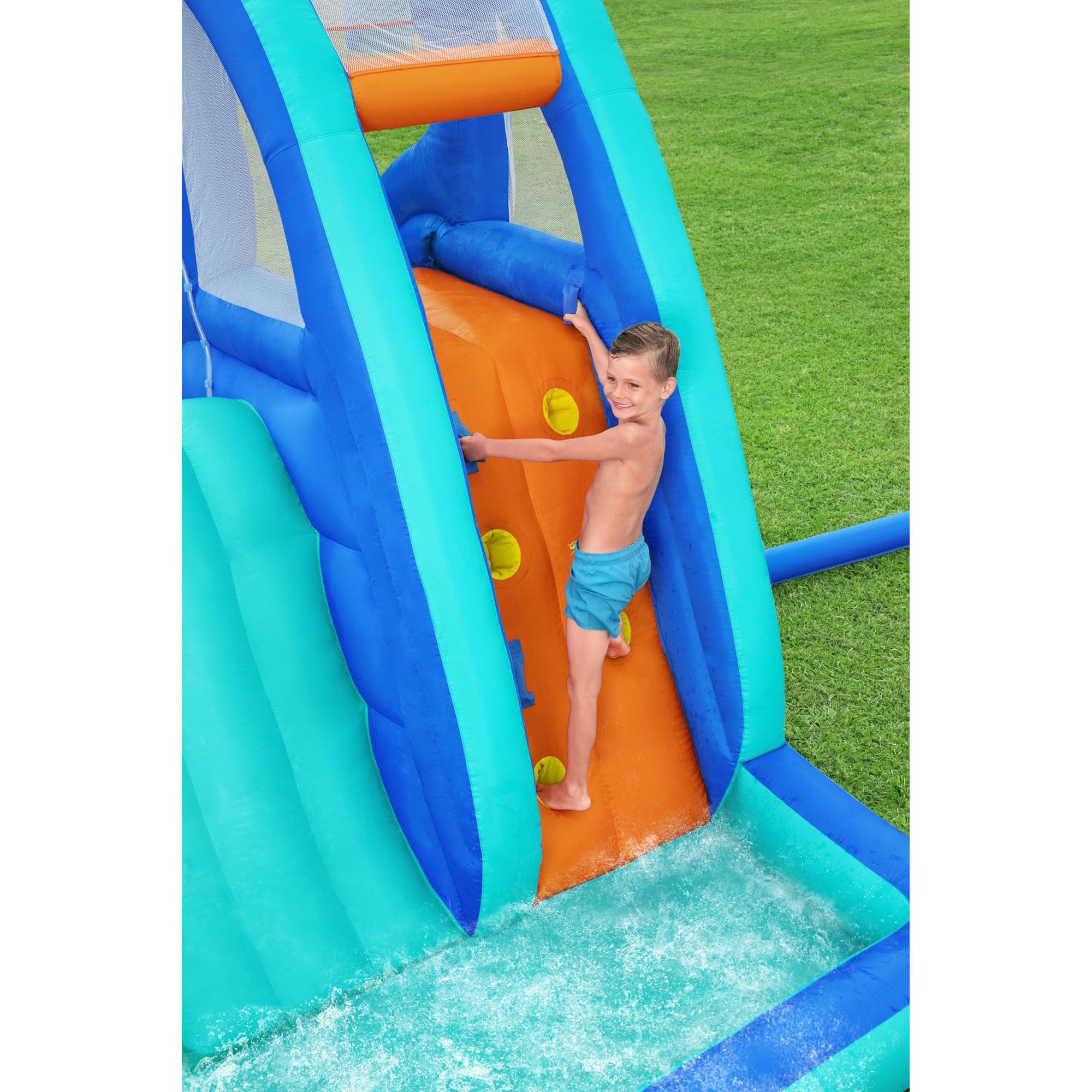 Bestway H2OGO! Wavetastic 16-Foot Inflatable Water Park for Kids - Outdoor Water Slide, Turtle Pool Float, Splash Sprinklers & Wave Pool | Perfect for Backyard Summer Fun, Birthday Parties & Family Gatherings