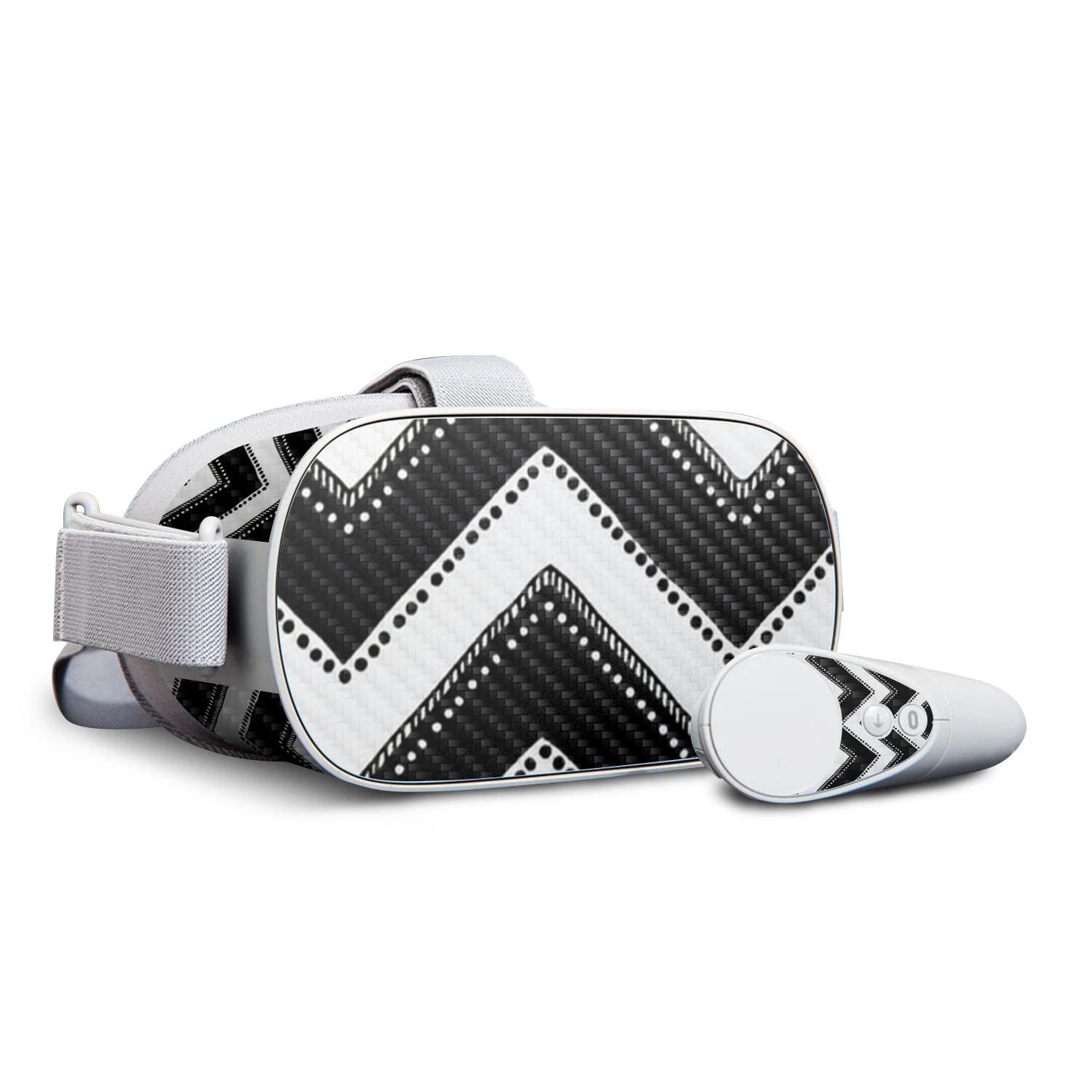 Premium Carbon Fiber Skin for Oculus Go - Chevron Pattern | Protective & Durable Textured Cover | Easy to Apply & Remove | Made in USA | Perfect for Gaming, VR Protection & Customization