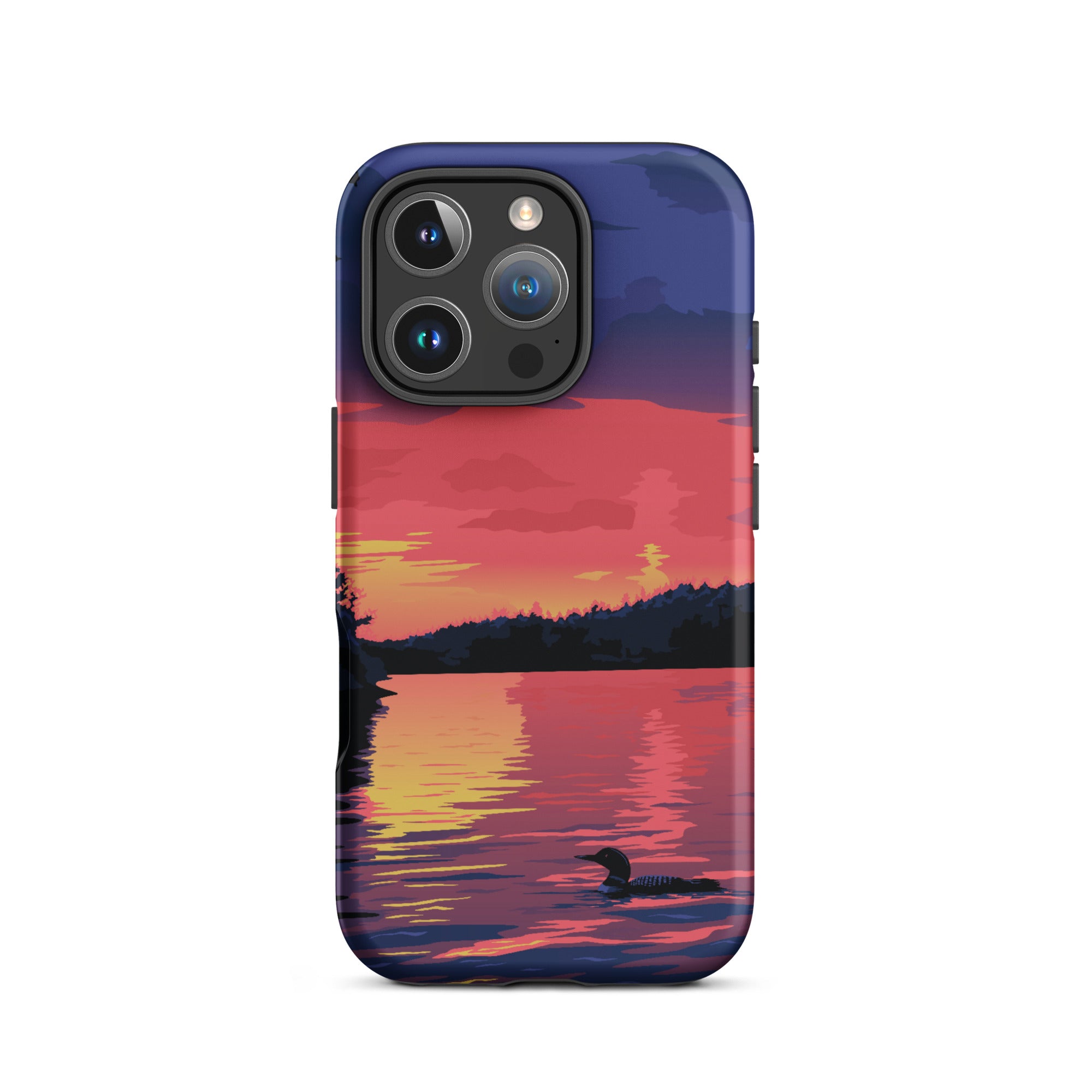 Premium iPhone Protective Case with Sunset Loon Design - Shockproof & Scratch-Resistant Cover for iPhone [Models] | Perfect for Outdoor Adventures, Travel & Daily Protection