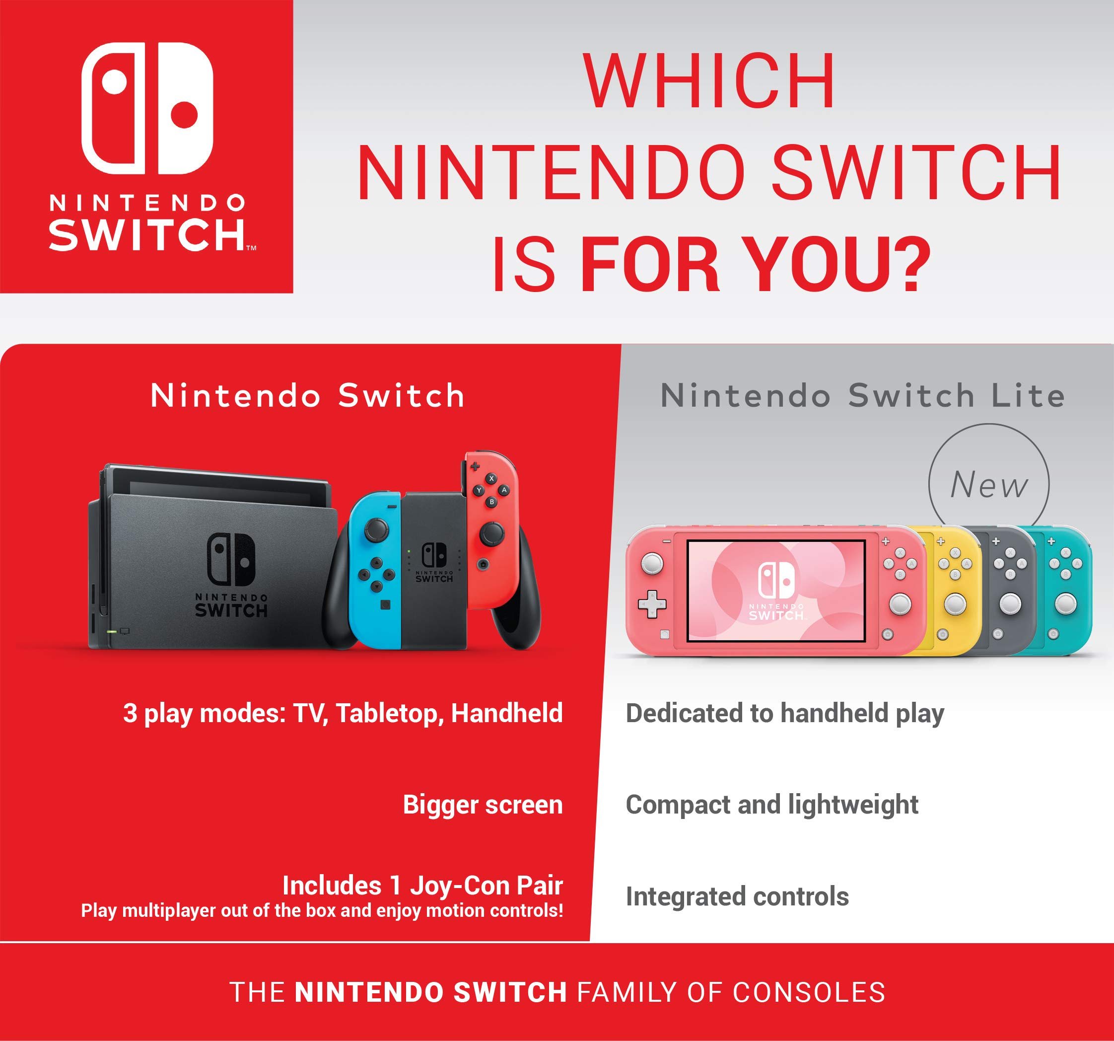 Refurbished Nintendo Switch Lite - Yellow | Portable Gaming Console for Travel, Commute & Home Entertainment | Official Nintendo Product