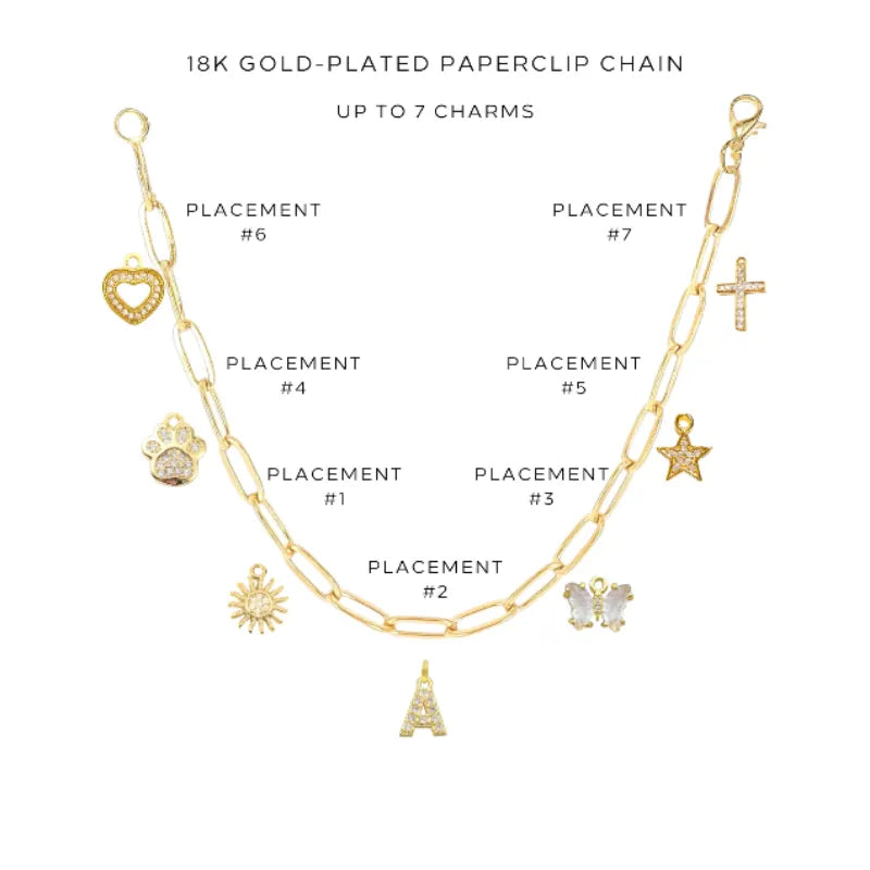 Elegant Charm Bracelet with Assorted Charms - Perfect for Gifts, Parties & Everyday Wear | $46.00