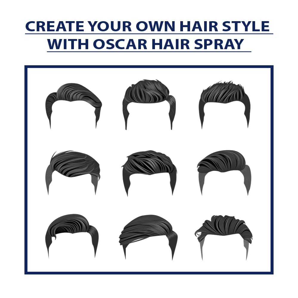 Oscar Forever Hair Spray - Strong Hold Styling Hairspray with Nourishing Formula for Men & Women (250ml) - Perfect for Daily Use, Parties, Weddings & Professional Styling