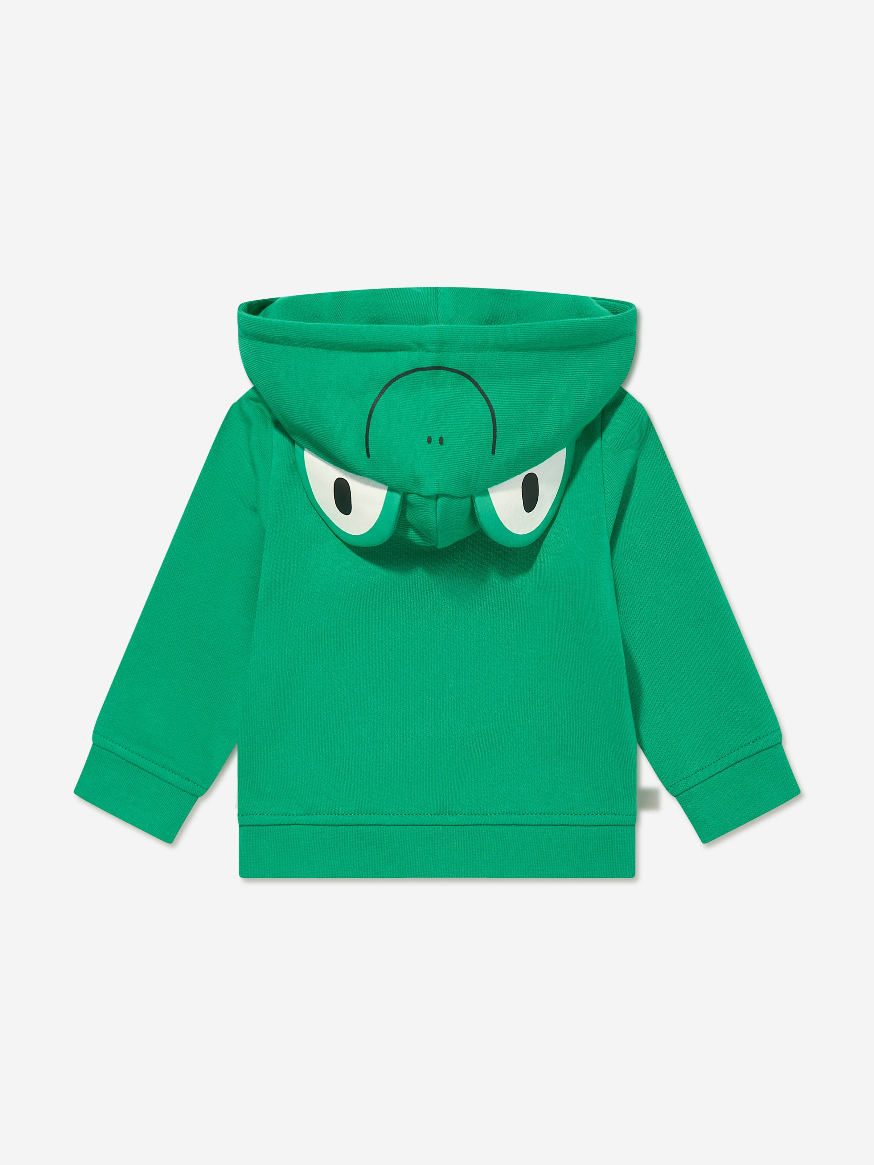 Green Frog Zip-Up Hoodie for Baby Boys - Soft & Comfortable Pullover for Playtime & Outdoor Adventures