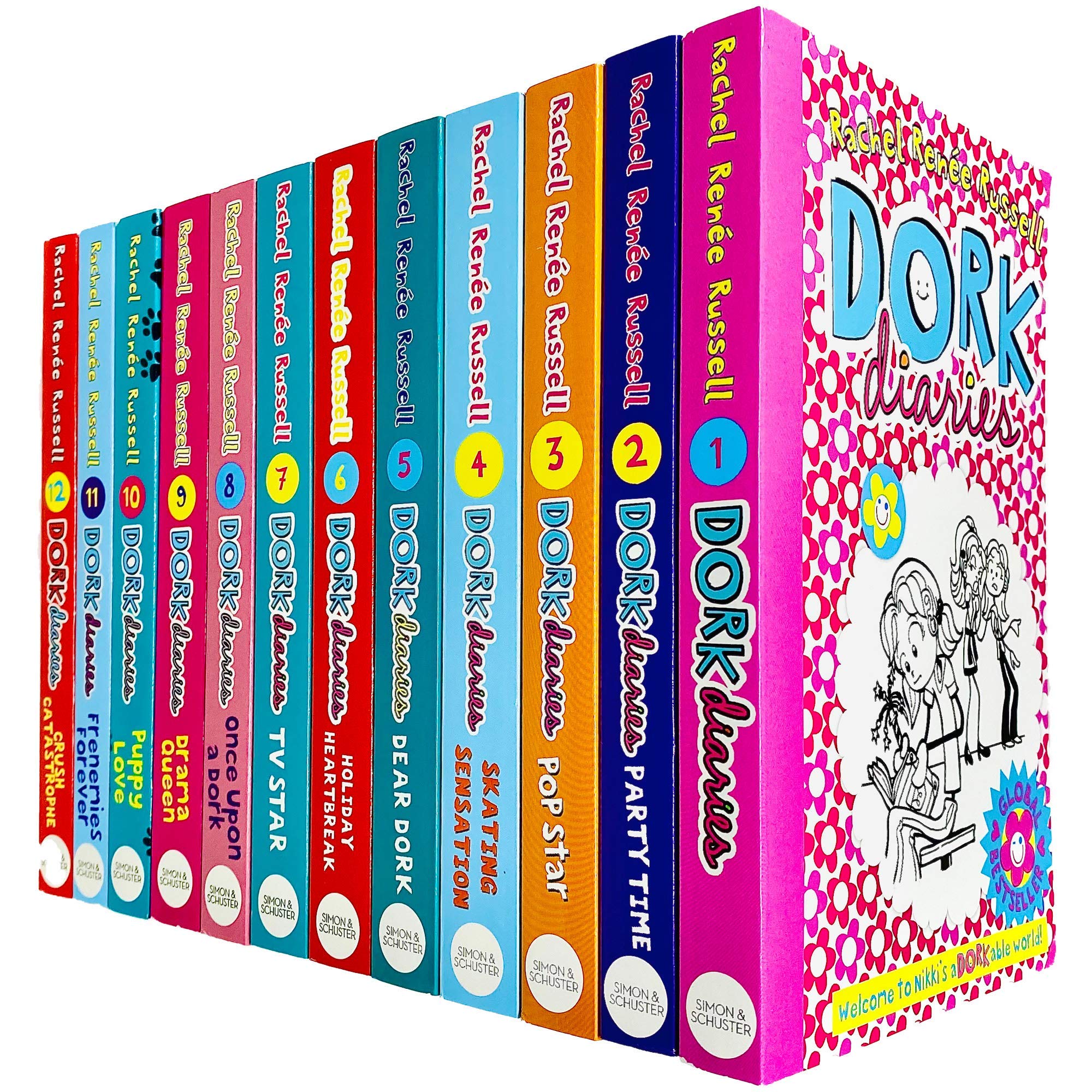 Dork Diaries 12 Book Collection Set by Rachel Renee Russell - Includes Puppy Love, Holiday Heartbreak, TV Star & More | Complete Series for Teens & Tweens | Perfect for Birthday Gifts, Reading Motivation & School Libraries