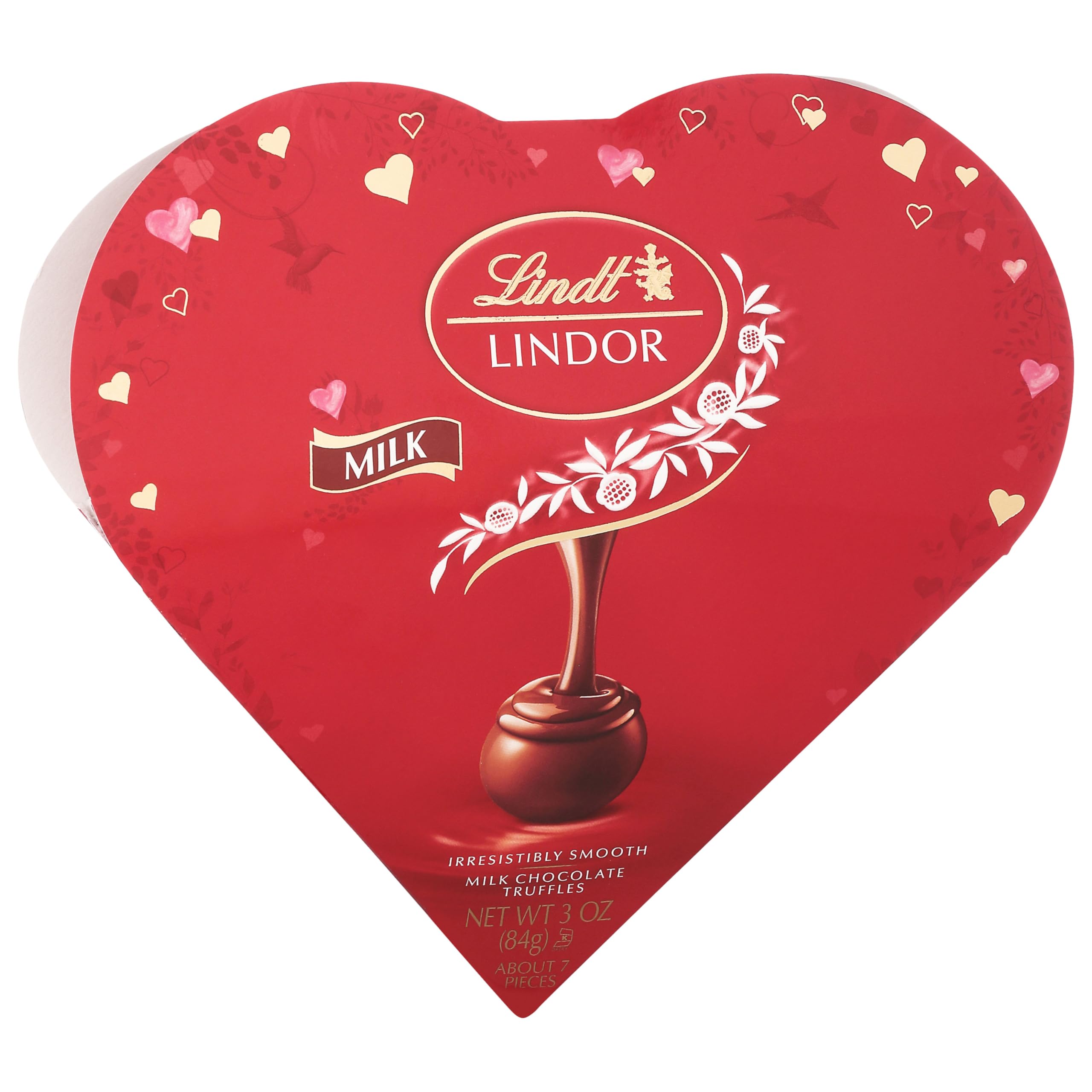 Lindt LINDOR Valentine's Day Milk Chocolate Truffles - Heart Shaped Candy with Creamy Milk Chocolate Filling, 3 oz - Perfect for Gifts, Romantic Occasions & Sweet Treats