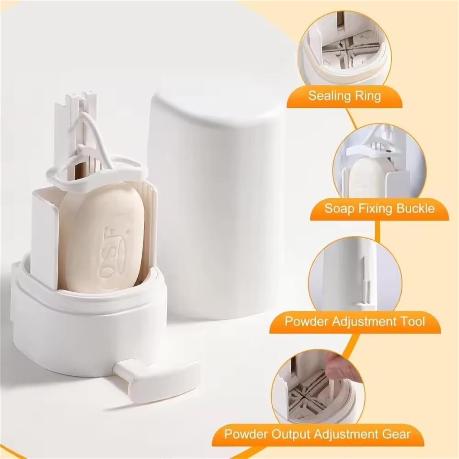 2025 Upgraded Wall Mounted Soap Grinder Pro - Waterproof No Drilling Leakproof Bar Soap Shaver Dispenser (2 Pack) for Bathroom, Kitchen & Travel - Creative Soap Grinding Box for Hotels, Camping & Home Use