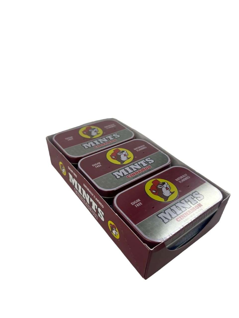 Buc-ee's Sugar Free & Gluten Free Cinnamon Mints - 6 Pack - Fresh Breath Mints for Travel, Work & After Meals