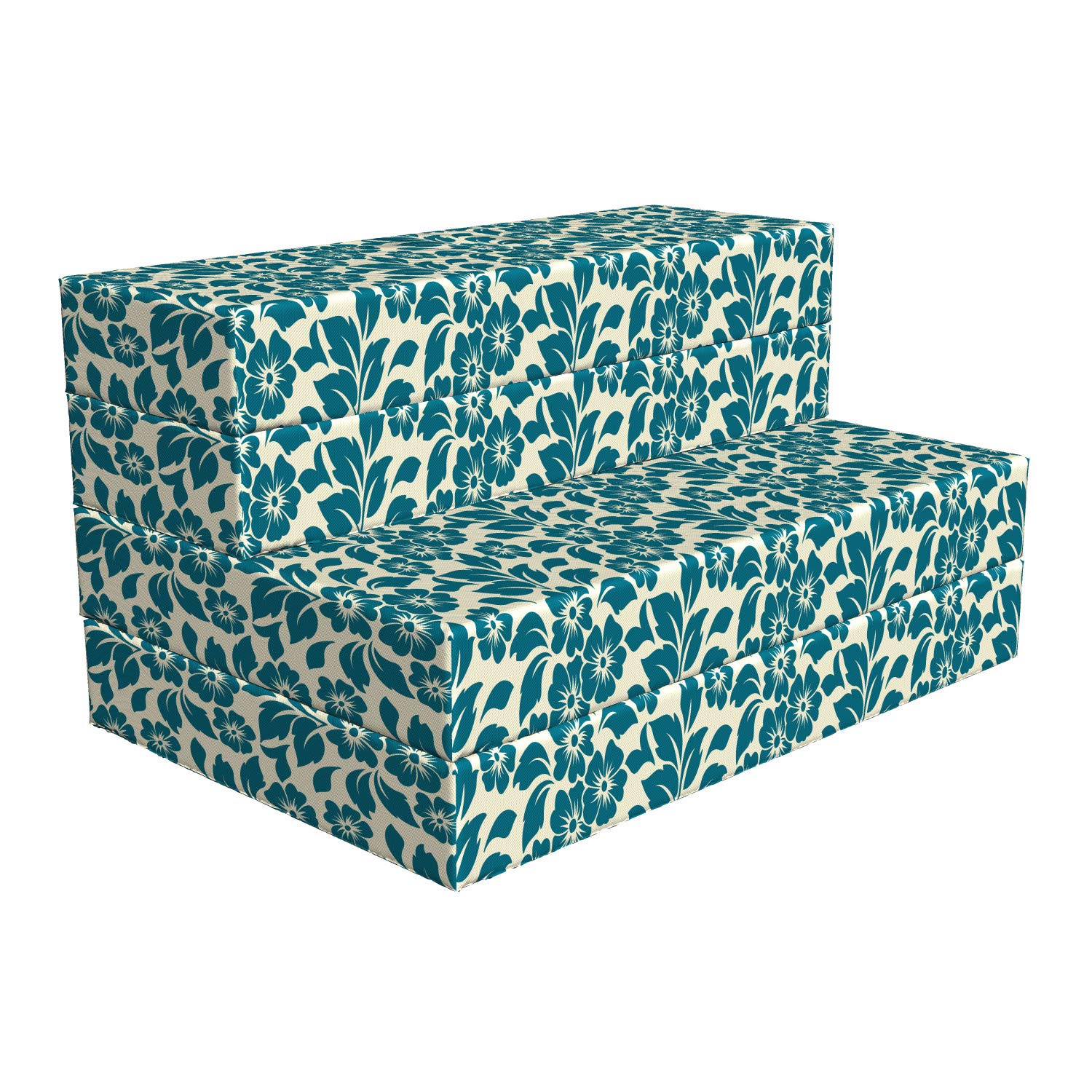 Ambesonne Shabby Floral Foldable Mattress - Spring Flower Bloom Design, 74.8