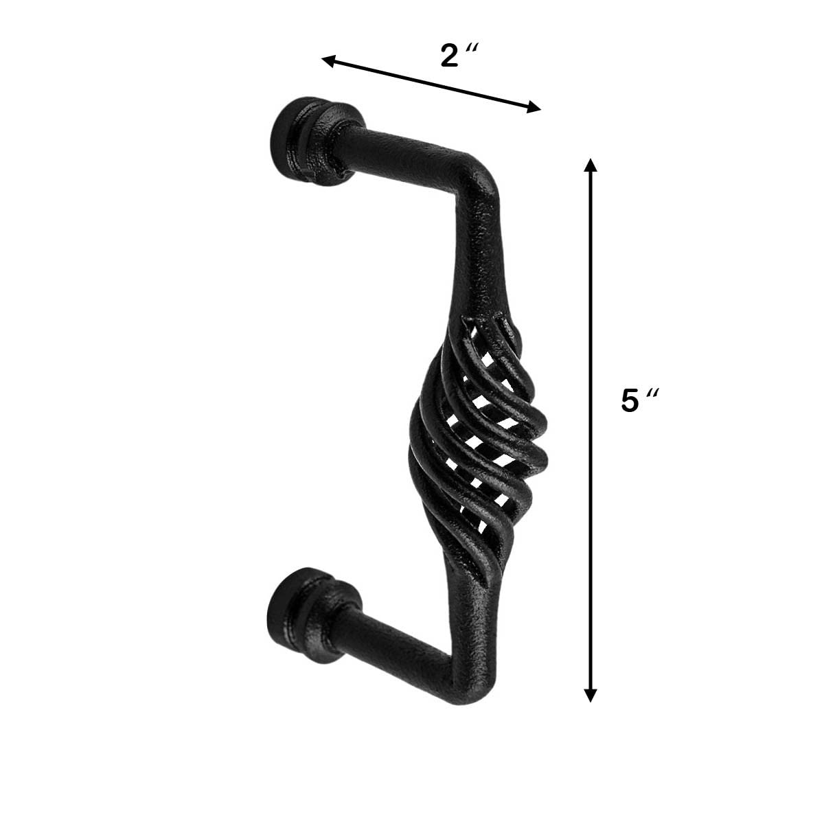 Black Birdcage Cabinet Pulls - 5
