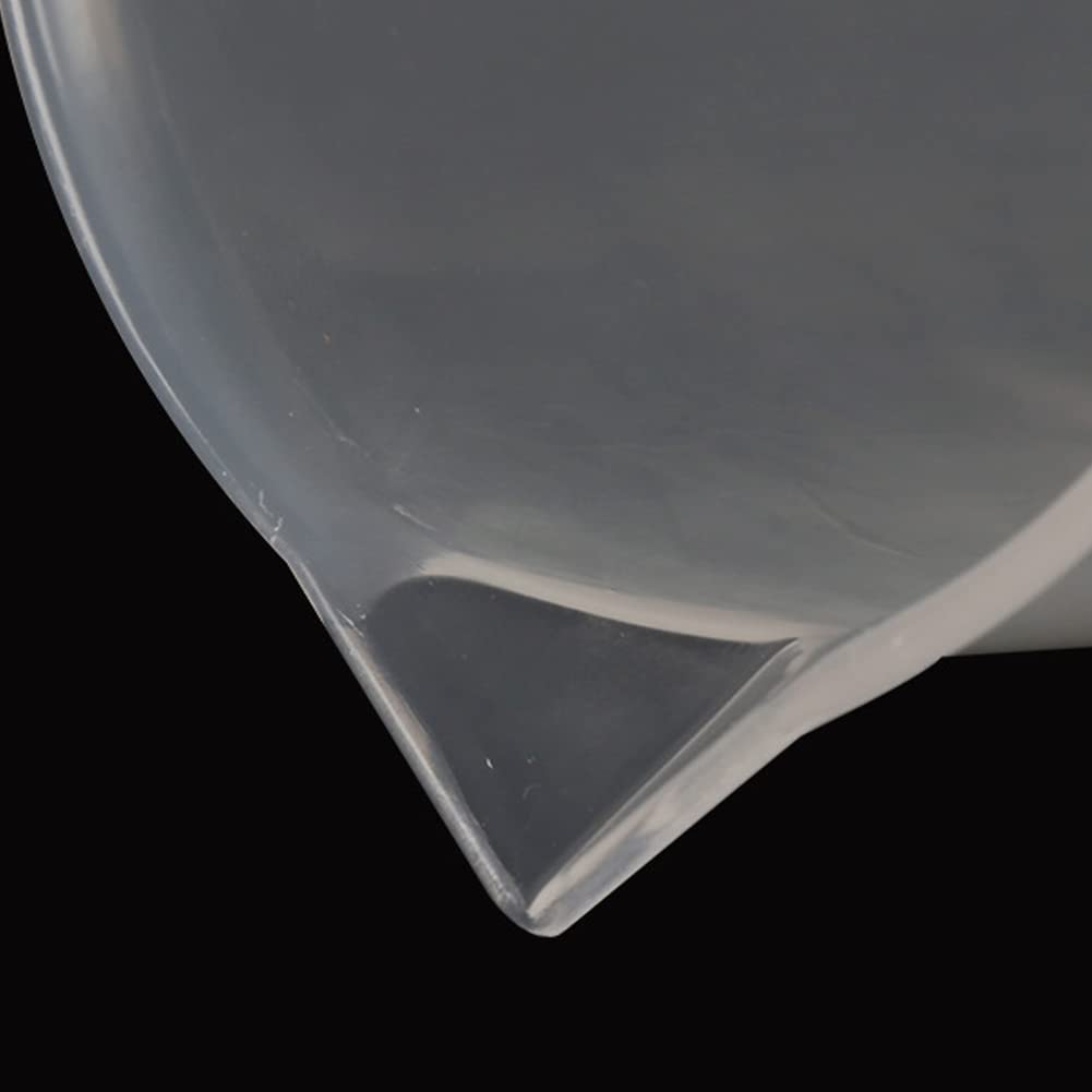 Auniwaig 500ml/17 Oz Plastic Measuring Beaker - Transparent Polypropylene Lab Graduated Beaker with Spout - 5PCS Science Experiment & Kitchen Measuring Cups for School, Teaching Supplies & Home DIY Projects