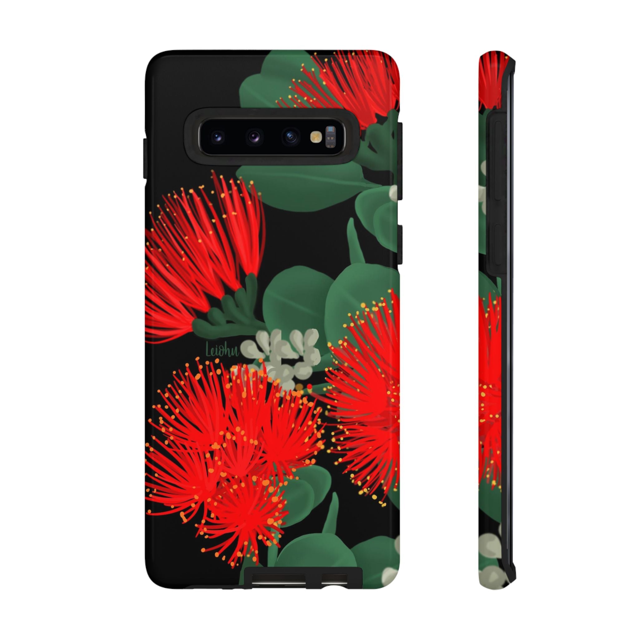 Samsung Galaxy Phone Case with 'Ōhi'a Lehua 'Ele'ele Hawaiian Flower Design - Durable Protective Cover for Everyday Use & Travel