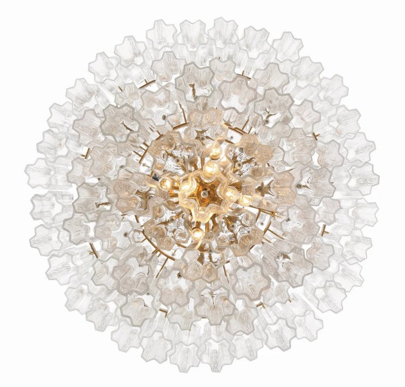 Addens 20-Light Crystal Chandelier - Elegant Dining Room Ceiling Light Fixture for Home Decor, Perfect for Living Room, Bedroom, and Wedding Venue Lighting
