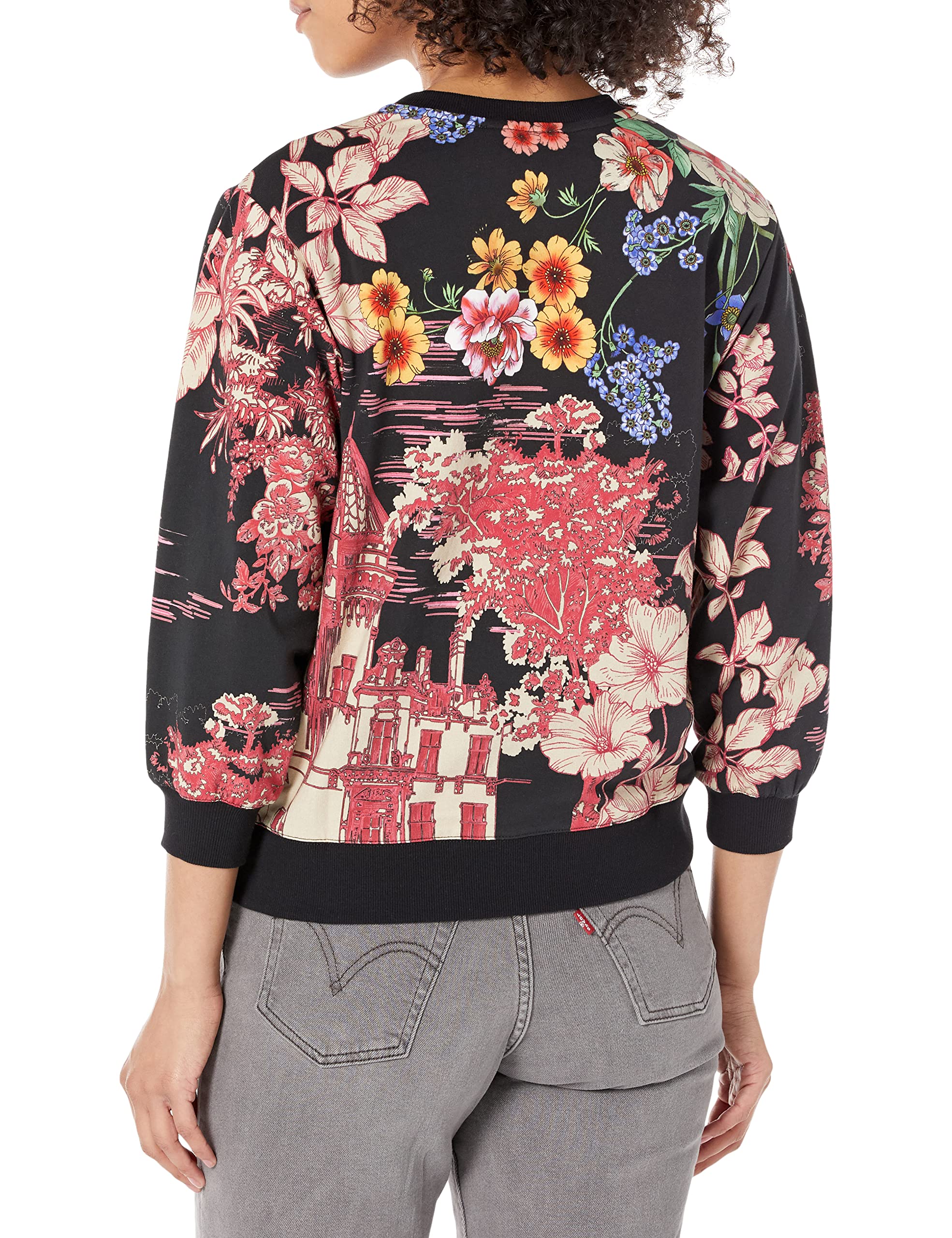 Johnny Was Women's Boho Long Sleeve Sweatshirt - Soft Cotton Blend Pullover for Casual Wear, Fall & Winter Layering, Lounge & Travel Outfits