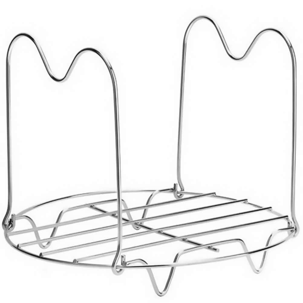 BESPORTBLE Stainless Steel Round Steam Rack & Grill Tray - 12 Inch Food Steamer, Mesh Strainer Colander, Serving Tray for Cooking, Baking, BBQ - Perfect for Kitchen, Restaurants & Outdoor Picnics