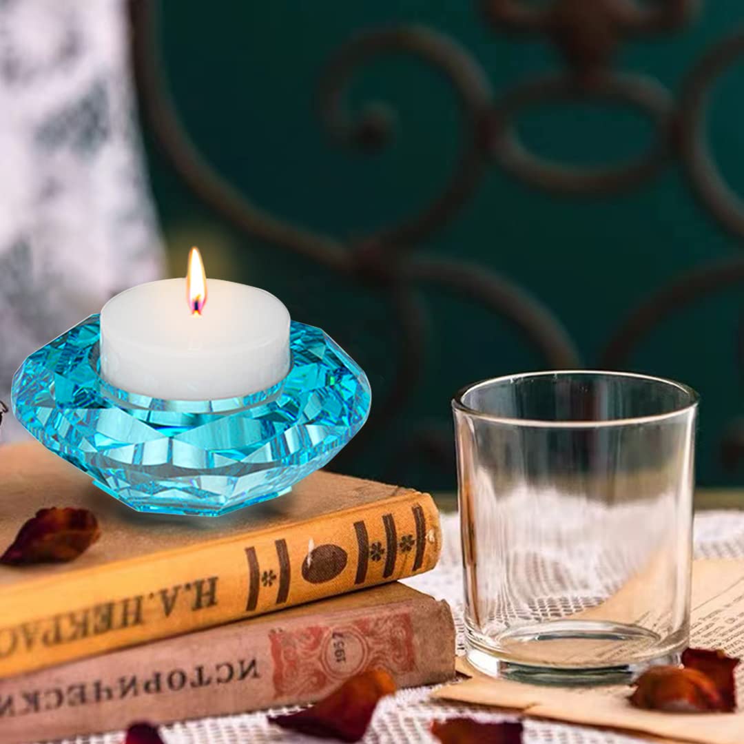 Zayookey Silicone Resin Molds for Candle Holders, Jewelry Trays & DIY Crafts - Crystal Diamond Epoxy Molds for Tealight Holders, Home Table Decor - Perfect for Wedding Centerpieces, Holiday Decorations & DIY Resin Art Projects