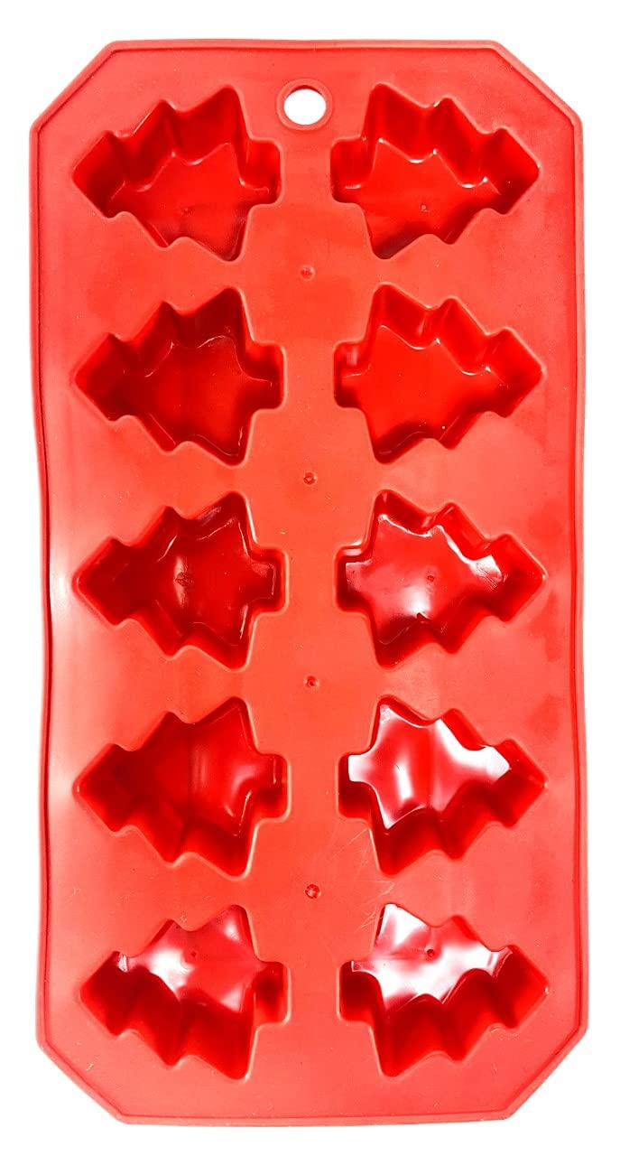 Festive Holiday Ice Cube Trays & Christmas Candy Molds 2-Pack - Santa & Snowman Shaped Silicone Molds for DIY Treats, Cocktails & Party Decorations (Christmas Tree & Snowman Designs) - Perfect for Holiday Baking, Gift Making & Seasonal Celebrations