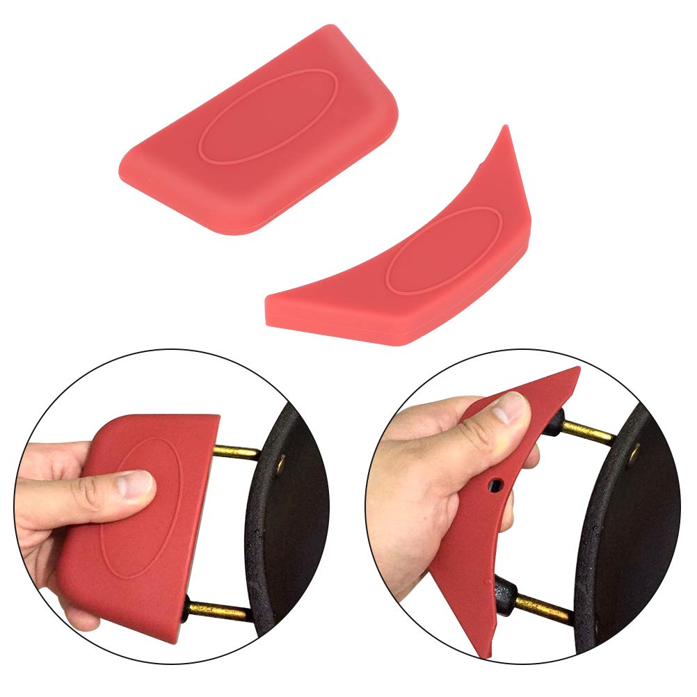 Heat Resistant Silicone Pot Handle Covers - 3 Pack Non-Slip Hot Handle Holders for Cast Iron Skillets, Metal Pans & Aluminum Cookware (Red) - Perfect for Cooking, Grilling & Kitchen Safety