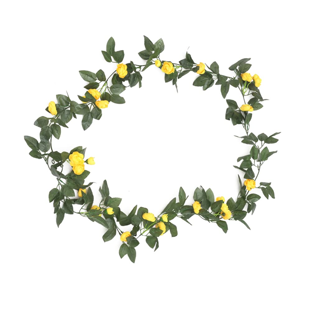 ARTIBETTER Artificial Rose Vine Garland - Rattan Flower Home Decor for Wedding Arch, Room, Easter Plates & Air Conditioner Cover | Perfect for Boho Wedding, Farmhouse Decor & Seasonal Party Decoration