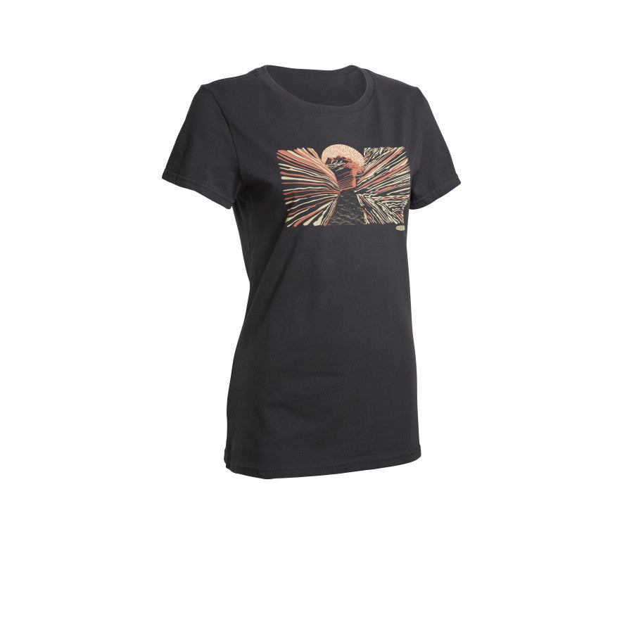 Women's Slot Canyon Tee - Soft Cotton Short Sleeve T-Shirt for Casual Wear | Black | Perfect for Everyday Outfits, Weekend Errands & Travel