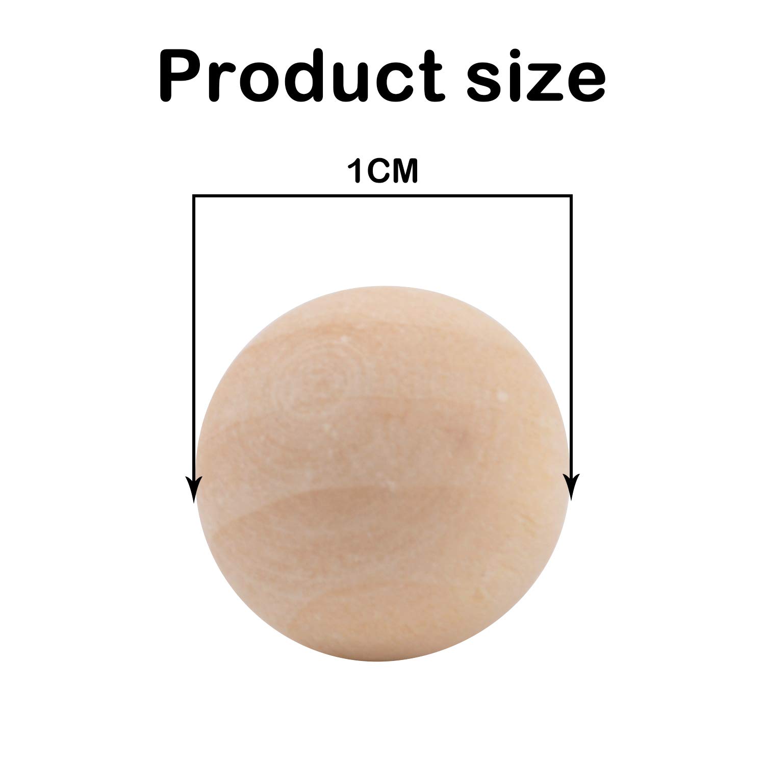 Jdesun 200-Piece Unfinished Wooden Balls for DIY Crafts - 0.4 Inch Mini Round Wooden Beads - Perfect for Christmas Ornaments, Jewelry Making, Home Decor & Kids Art Projects