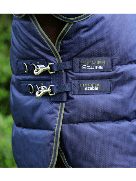Premier Equine Hydra 350g Stable Rug with Neck Cover - Heavyweight Horse Blanket for Winter & Cold Weather Protection - Ideal for Stables, Trail Riding & Show Horses