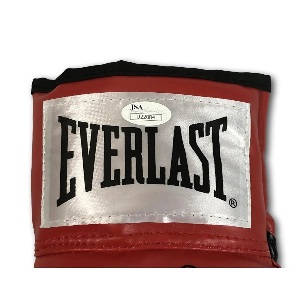 Authentic Multi-Signed Boxing Glove - Hearns, Spinks, Carbajal, Mercer Autographs with JSA COA | Legendary Collectible for Boxing Fans, Man Cave Decor, Sports Memorabilia Display
