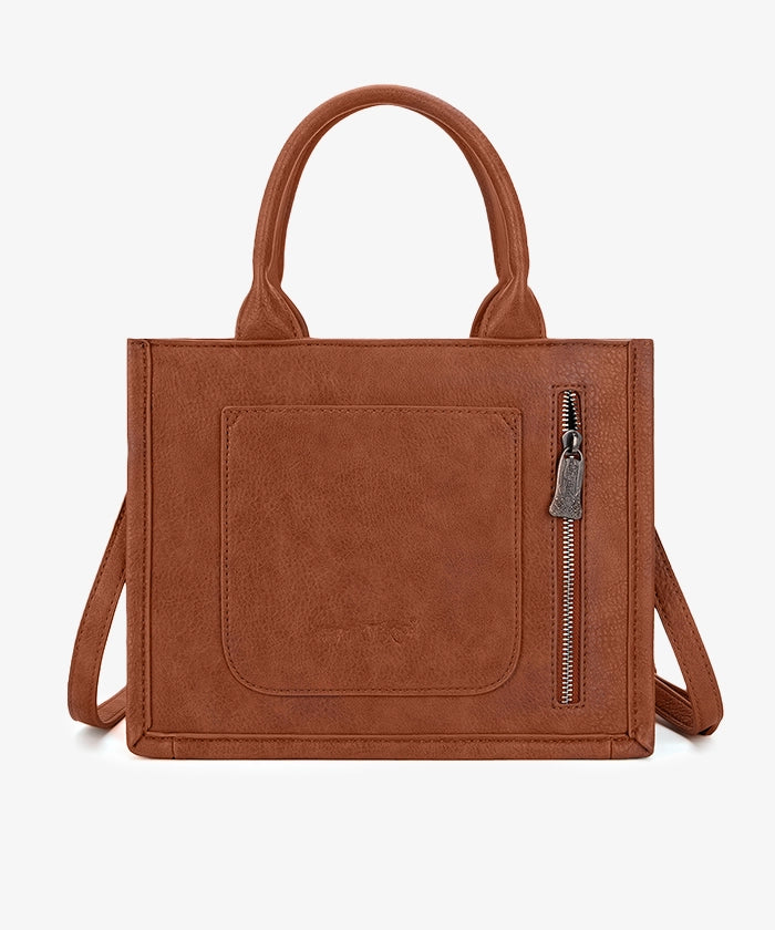 Trinity Ranch Embossed Floral Concealed Carry Tote Bag for Women - Stylish CCW Purse with Hidden Gun Pocket - Perfect for Everyday Carry, Travel & Personal Protection