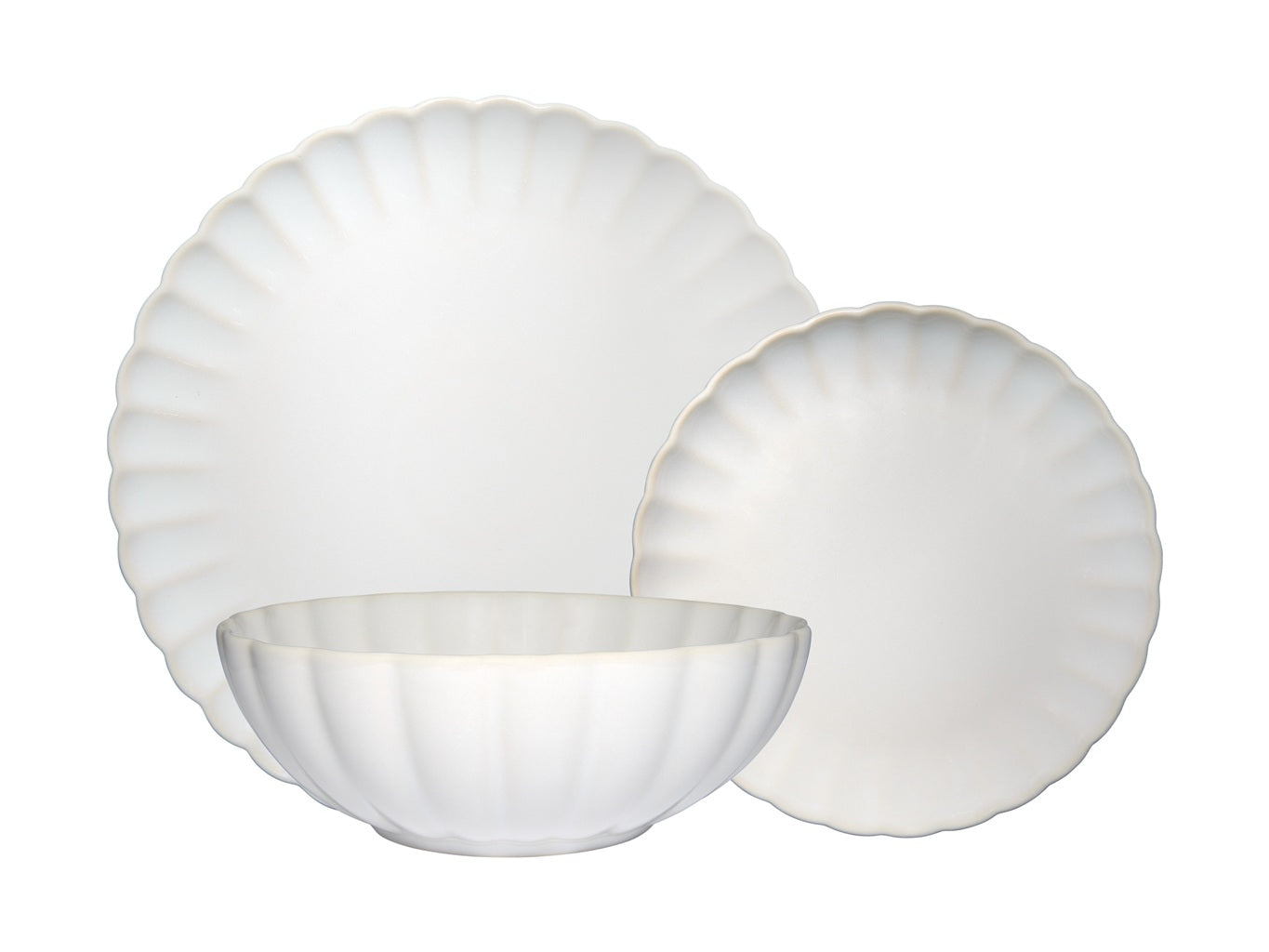Casa Domani Solare 12-Piece Dinnerware Set - Elegant Porcelain Dinner Plates, Bowls & Cups - Perfect for Wedding Gifts, Housewarming & Formal Dining (Gift Box Included)