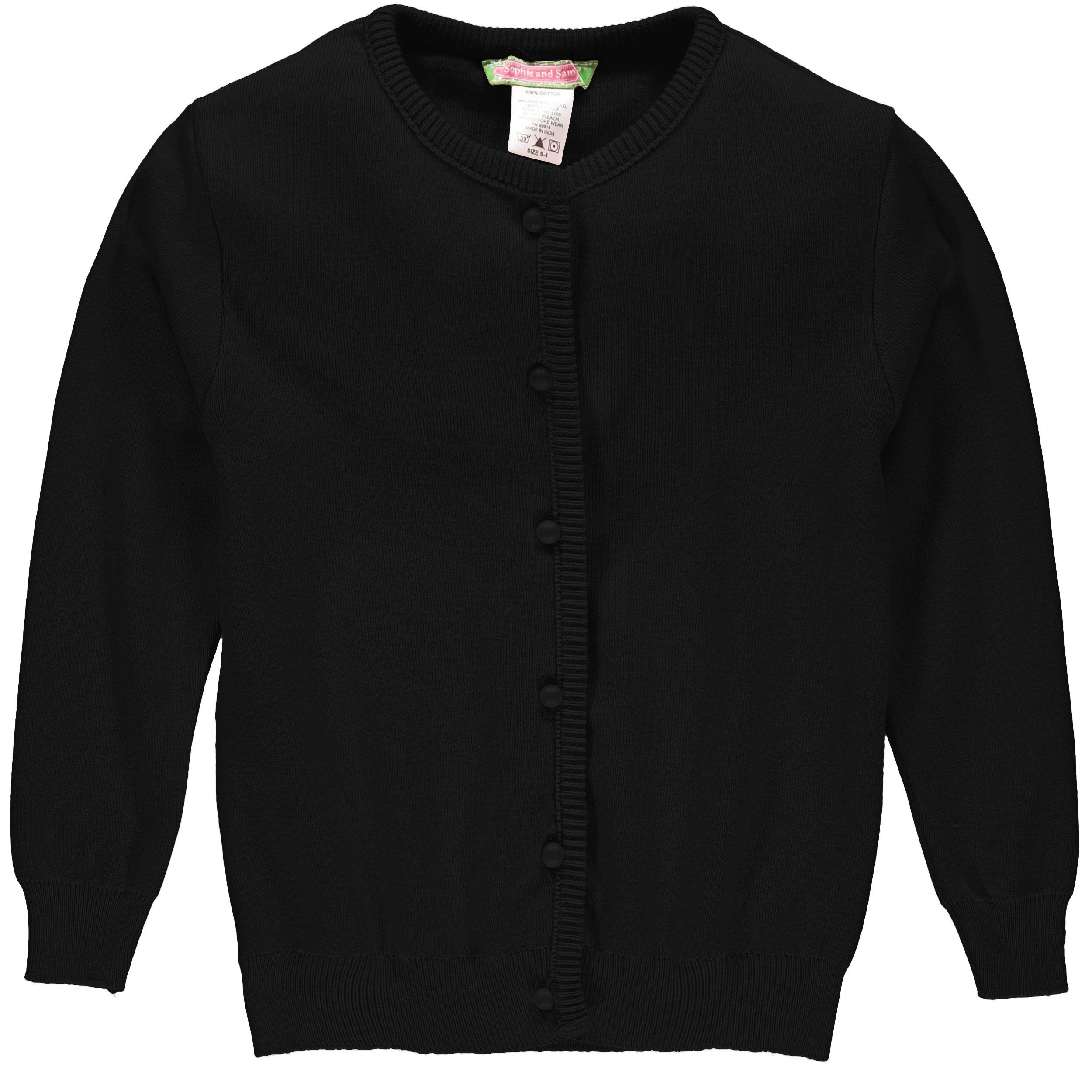 Girls' Soft Knit Cardigan Sweater for School Uniform - Cozy Layering Piece for Classroom & Casual Wear