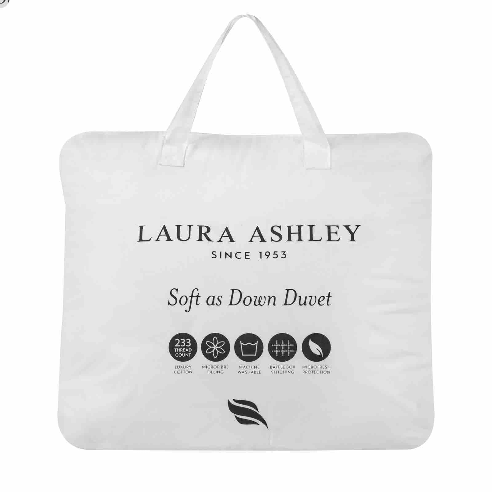 Laura Ashley Soft As Down Duvet - Ultra Plush Hypoallergenic Comforter for All Seasons | Perfect for Cozy Bedrooms, Guest Rooms & Luxury Hotels
